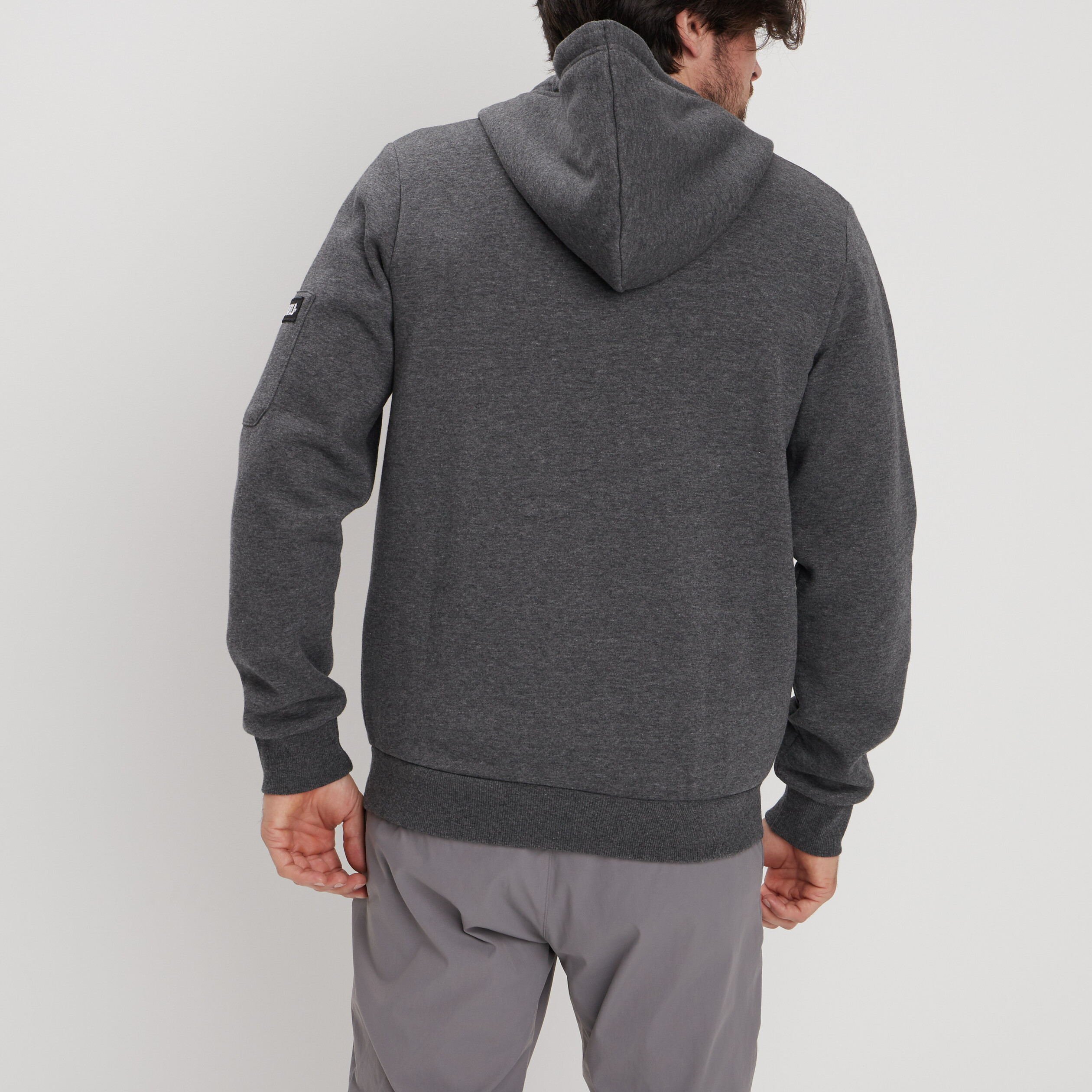 Sweat zippé à capuche Liberto gris foncé homme