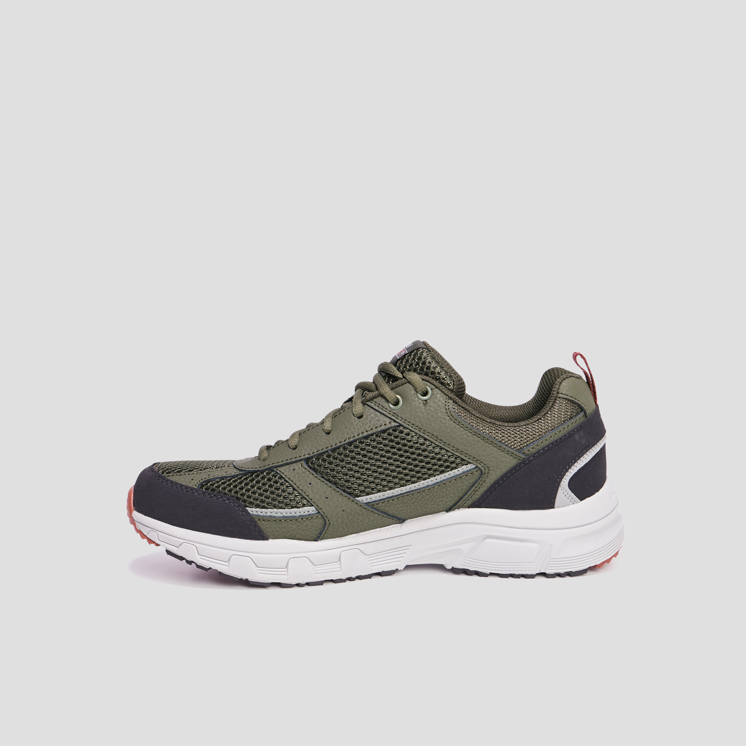 Baskets running mémoire forme Skechers vert kaki homme