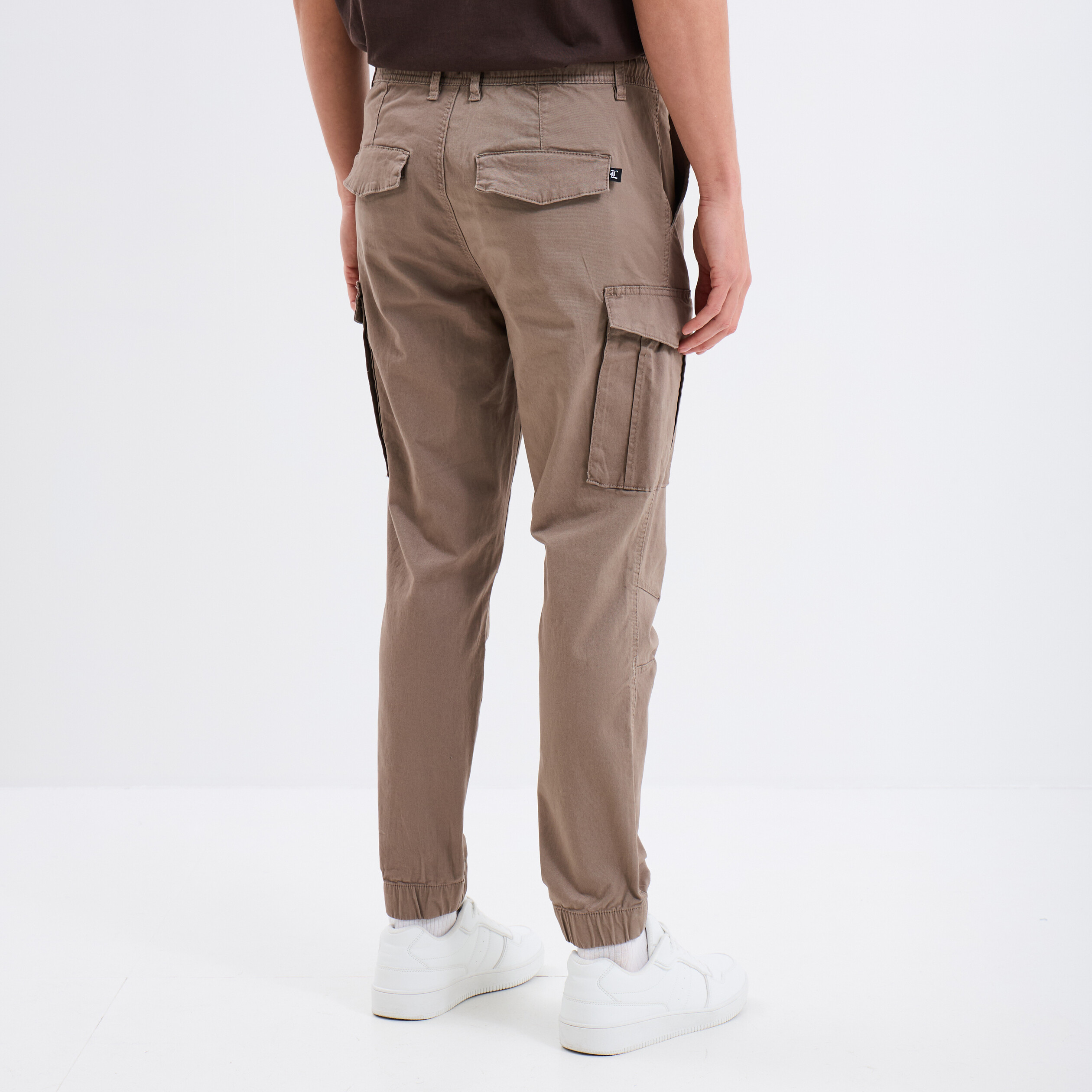 pantalon cargo slim coton liberto taupe homme Pantalon cargo slim coton Liberto taupe homme