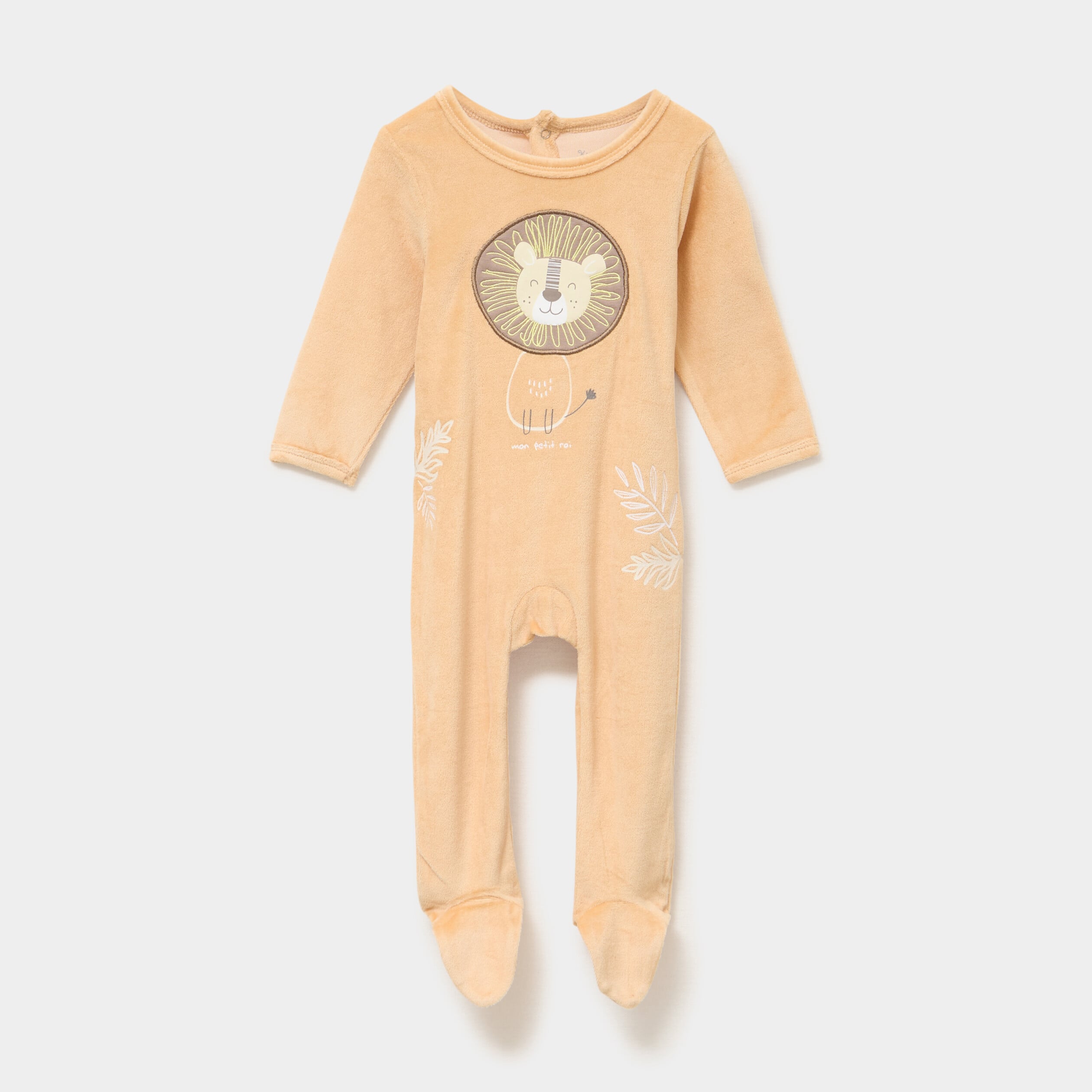 Dors-bien manches longues boutonn&eacute; camel b&eacute;b&eacute;
