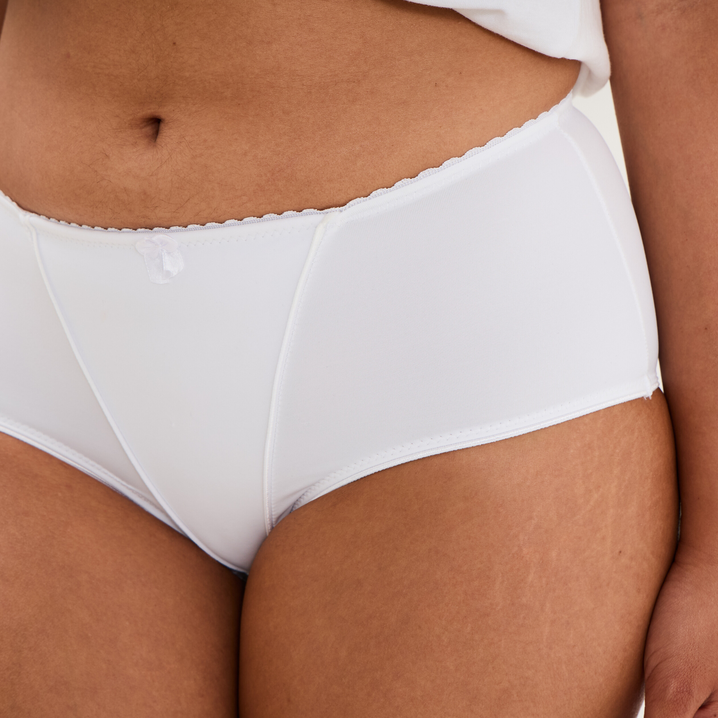 Culotte taille haute blanc femme