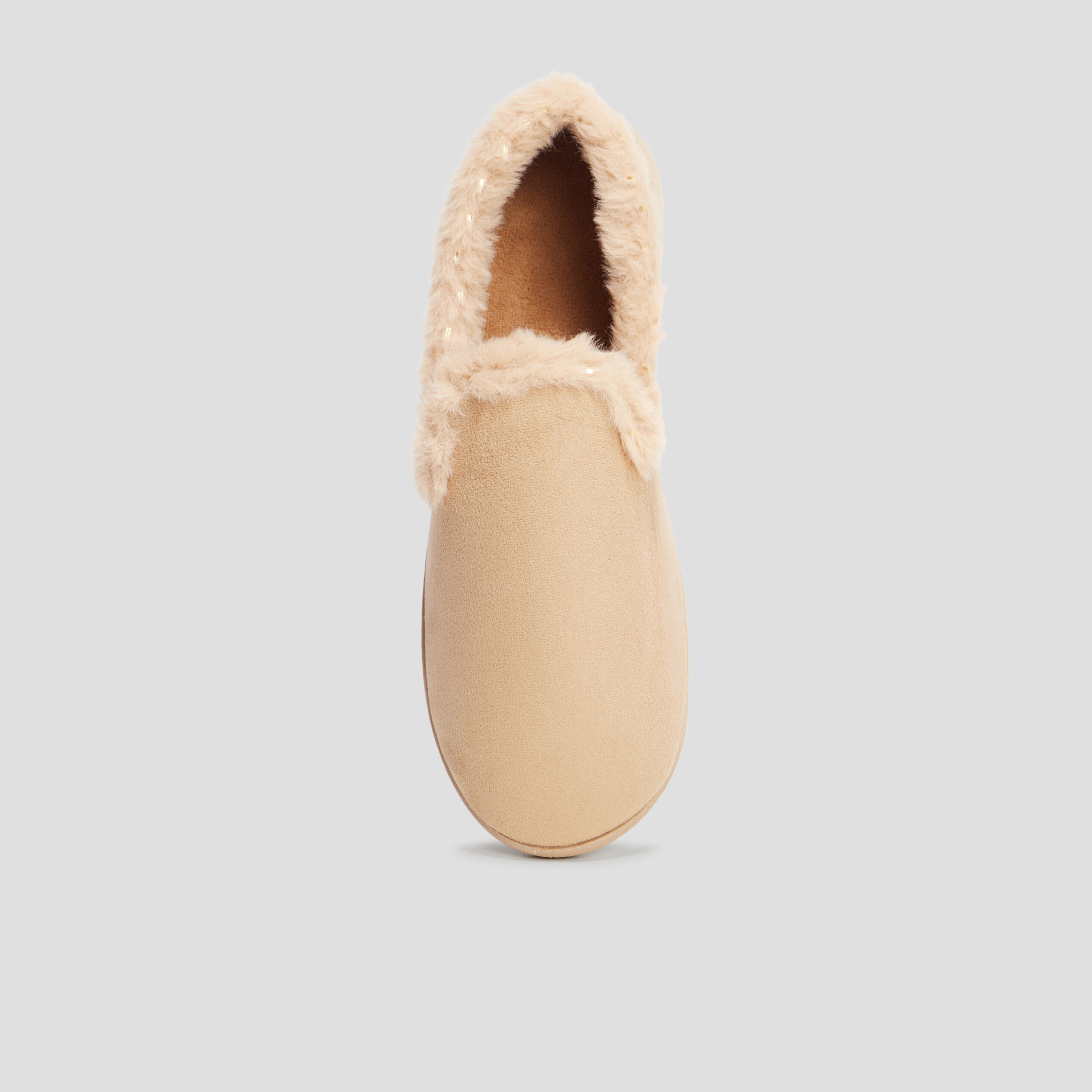 Chaussons confort fourres Isotoner camel femme