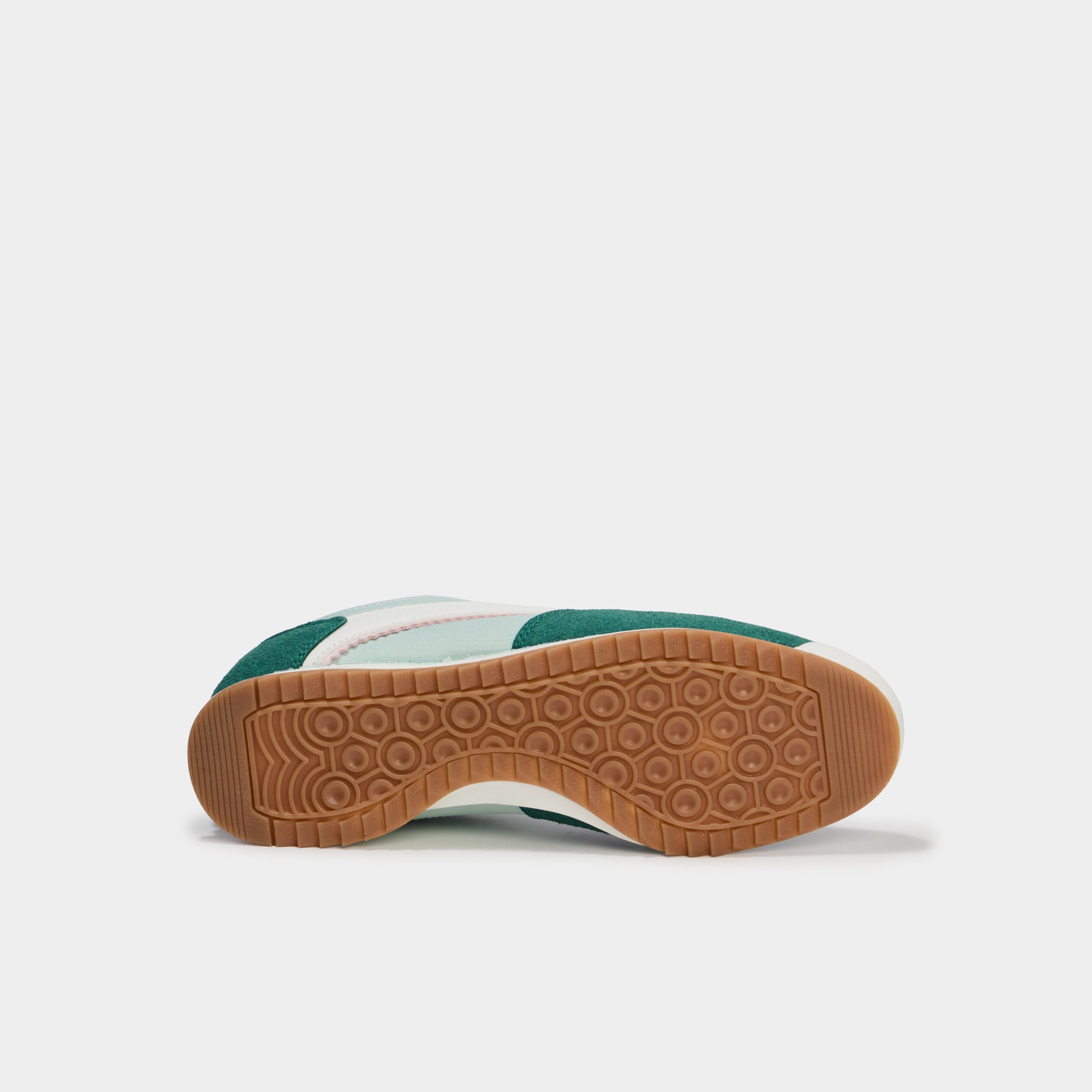 Baskets basses &agrave; lacets vert femme