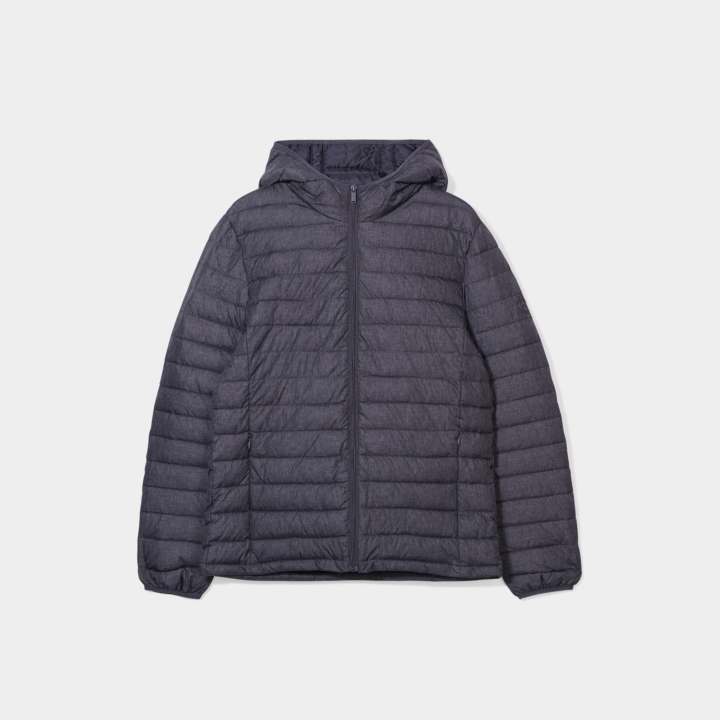 doudoune legere deperlante a capuche gris fonce homme Doudoune légère déperlante à capuche gris foncé homme