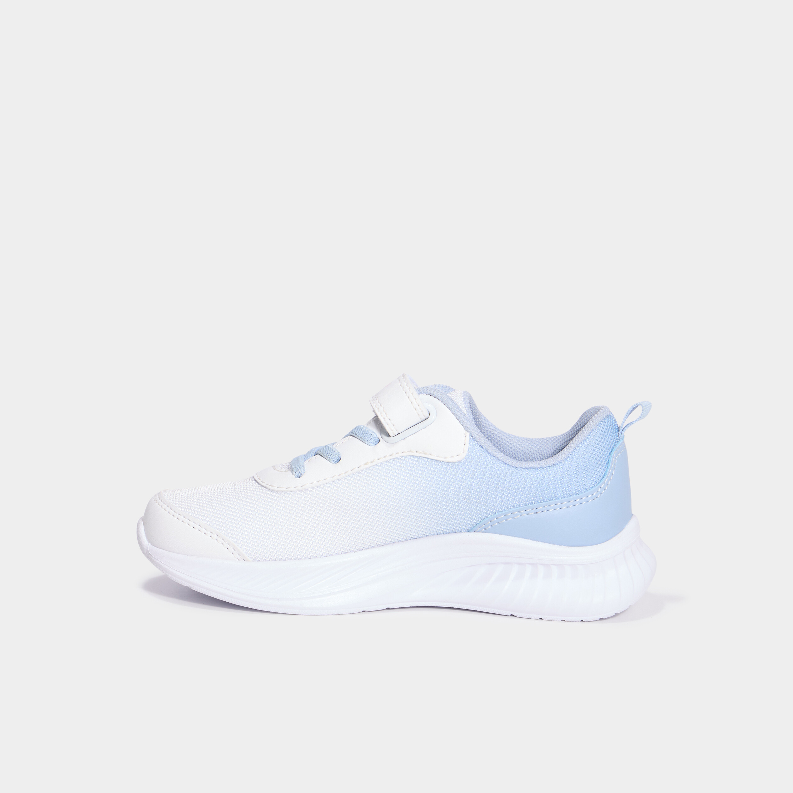 Baskets running &agrave; scratchs blanc fille