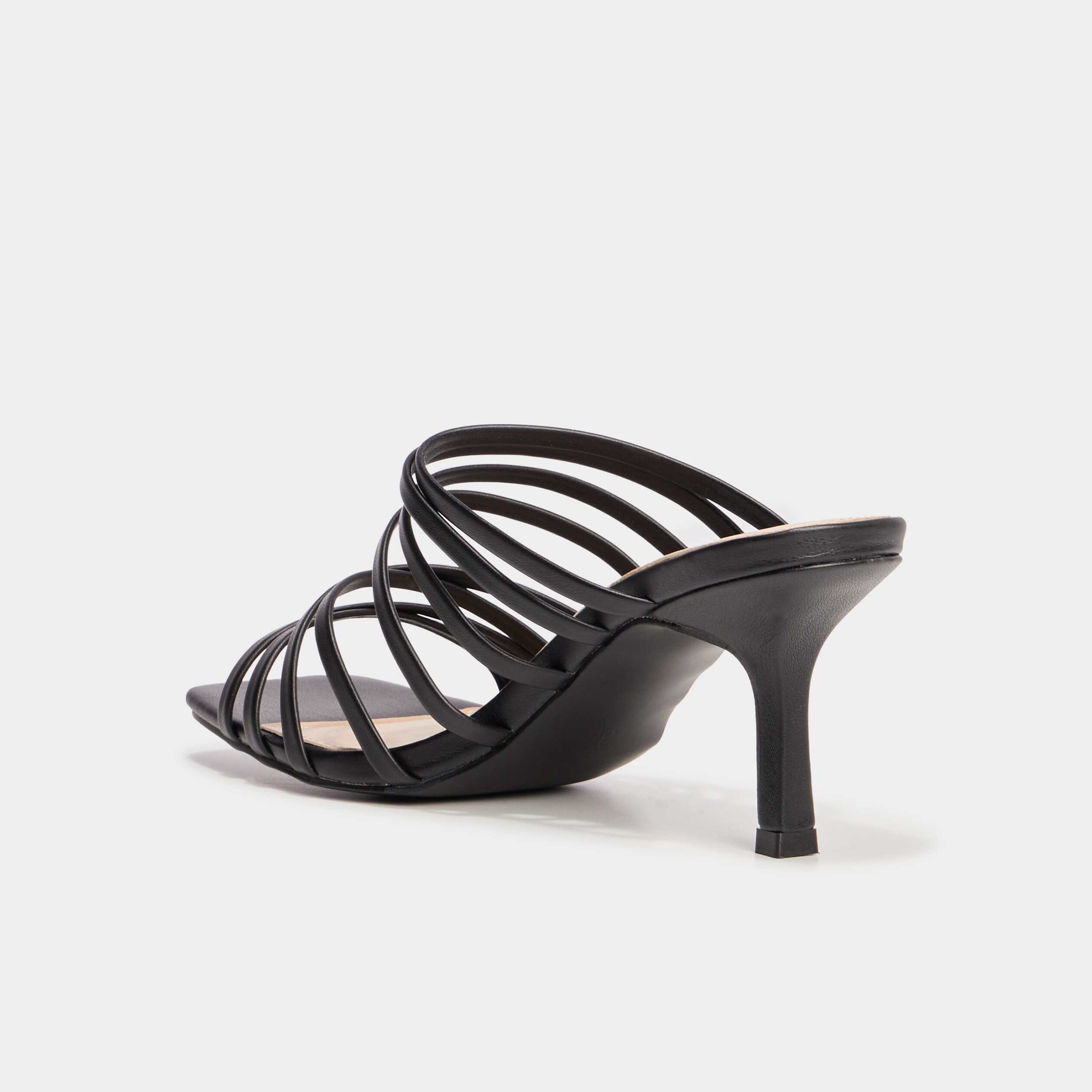 mules a talons multibrides mosquitos noir femme Mules à talons multibrides Mosquitos noir femme