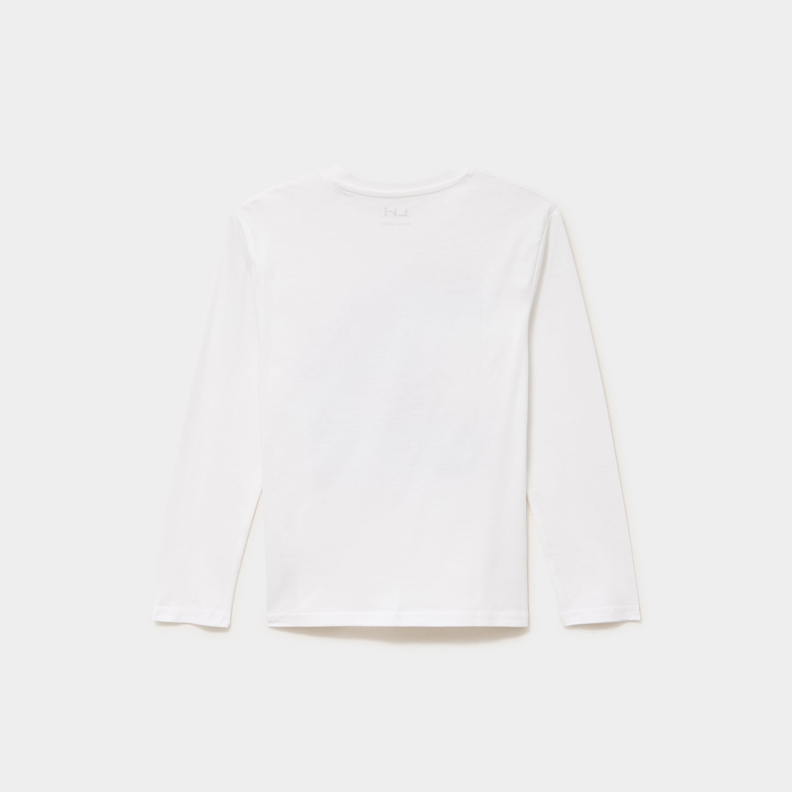 T-shirt manches longues coton blanc gar&ccedil;on