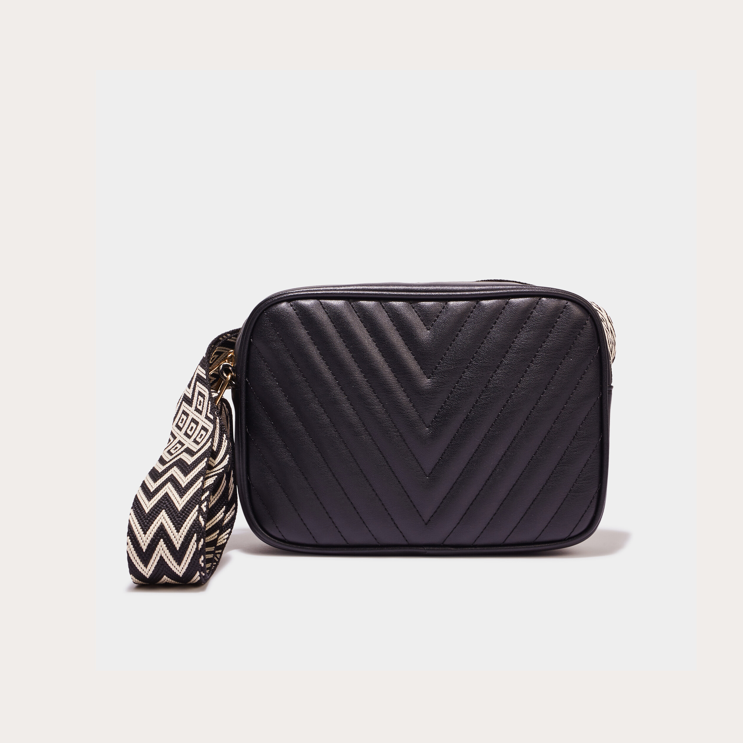 Sac bandouliere matelassé noir hotsell