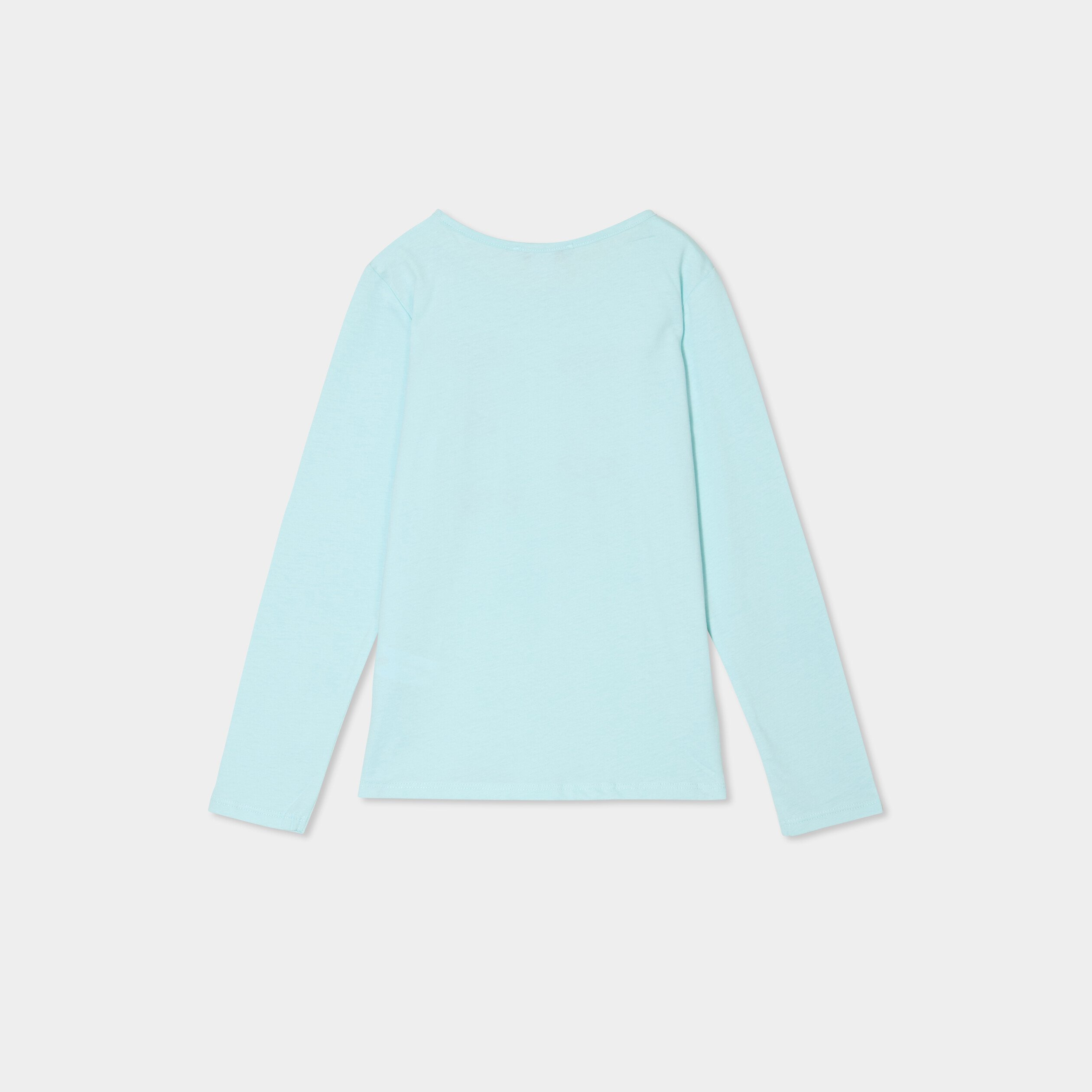 ensemble pyjama pantalon t shirt coton bleu turquoise fille Ensemble pyjama pantalon t-shirt coton bleu turquoise fille