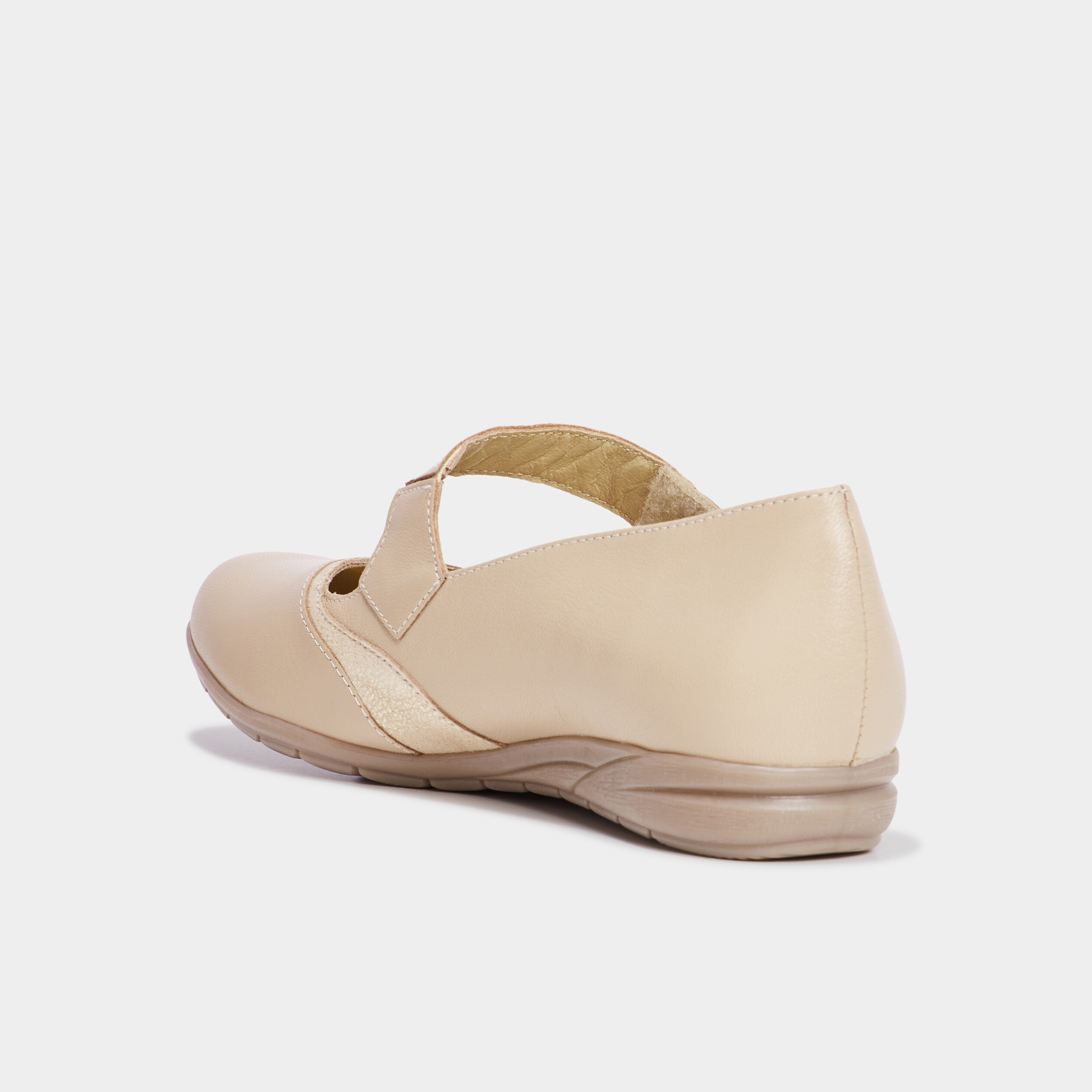 Ballerines en cuir sable femme