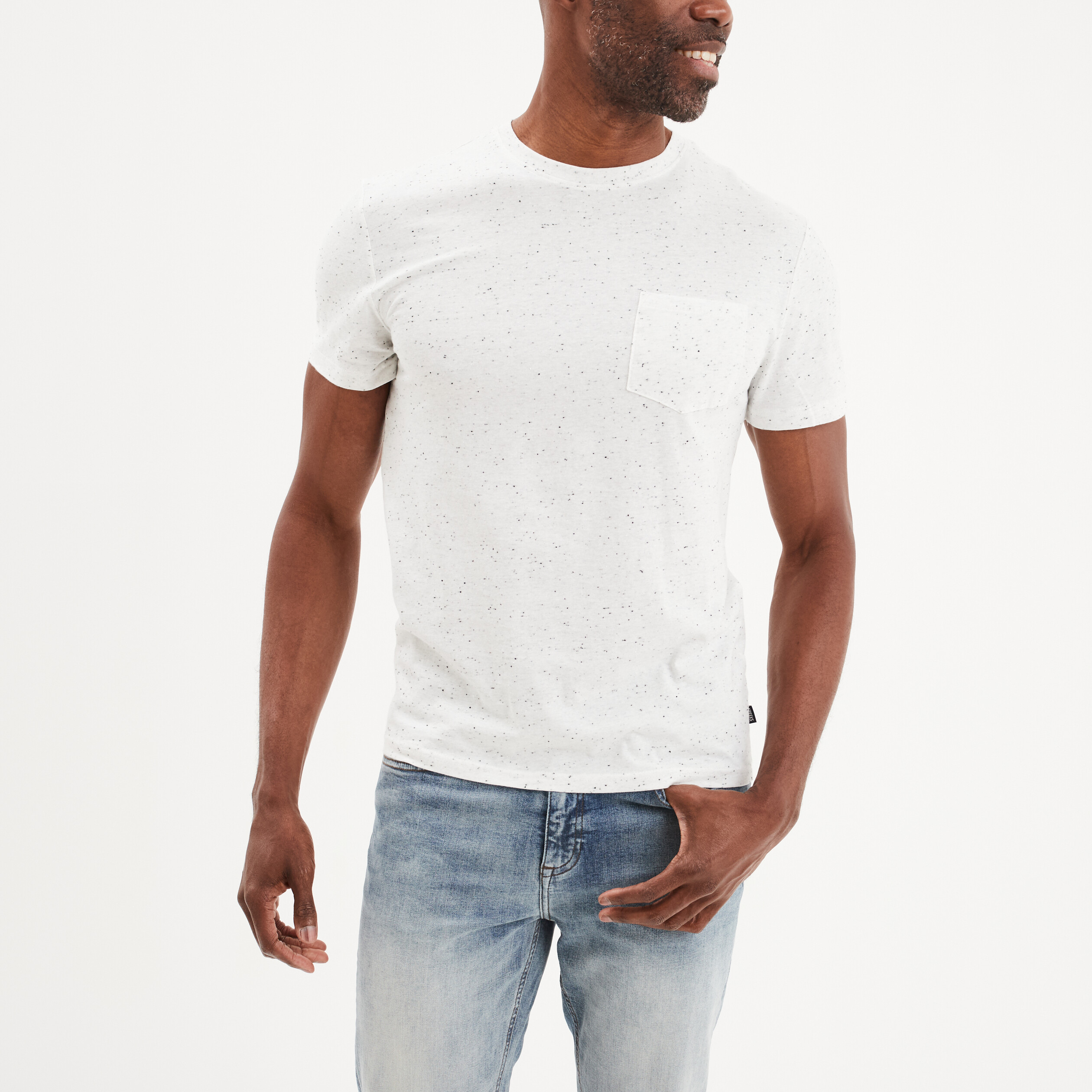 t shirt coton manches courtes creeks blanc homme T-shirt coton manches courtes Creeks blanc homme