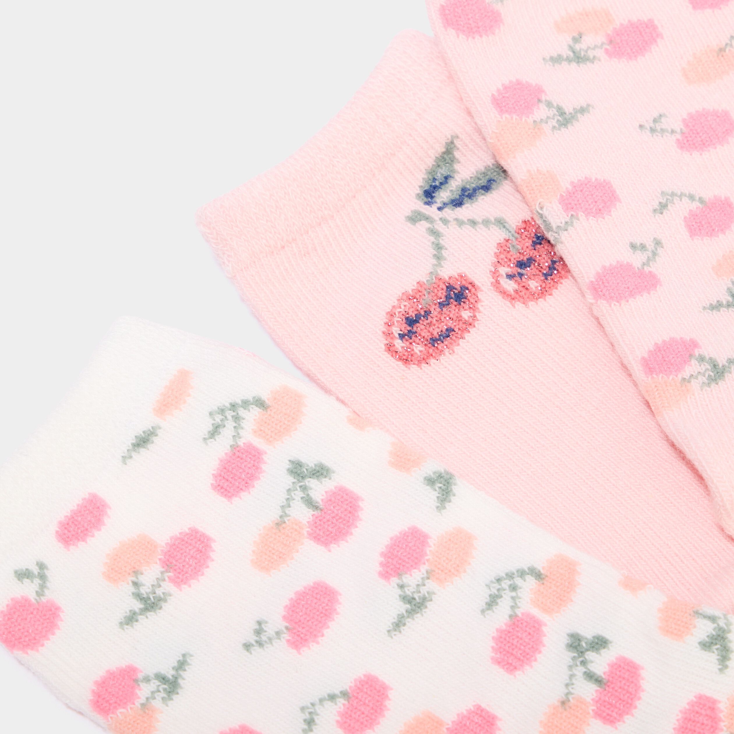 Lot 5 paires chaussettes rose b&eacute;b&eacute; fille