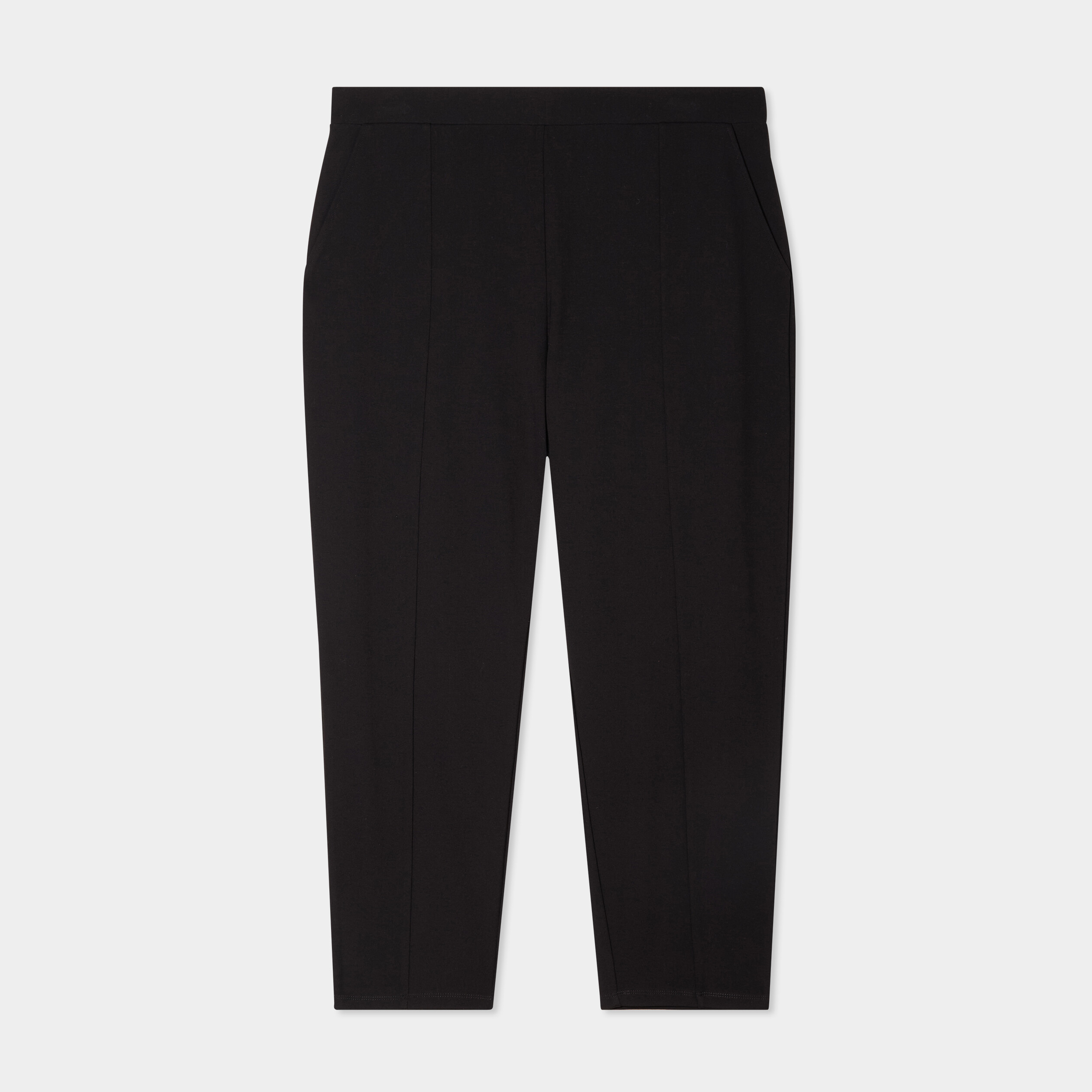 Pantalon slim taille &eacute;lastiqu&eacute;e noir femme grande taille