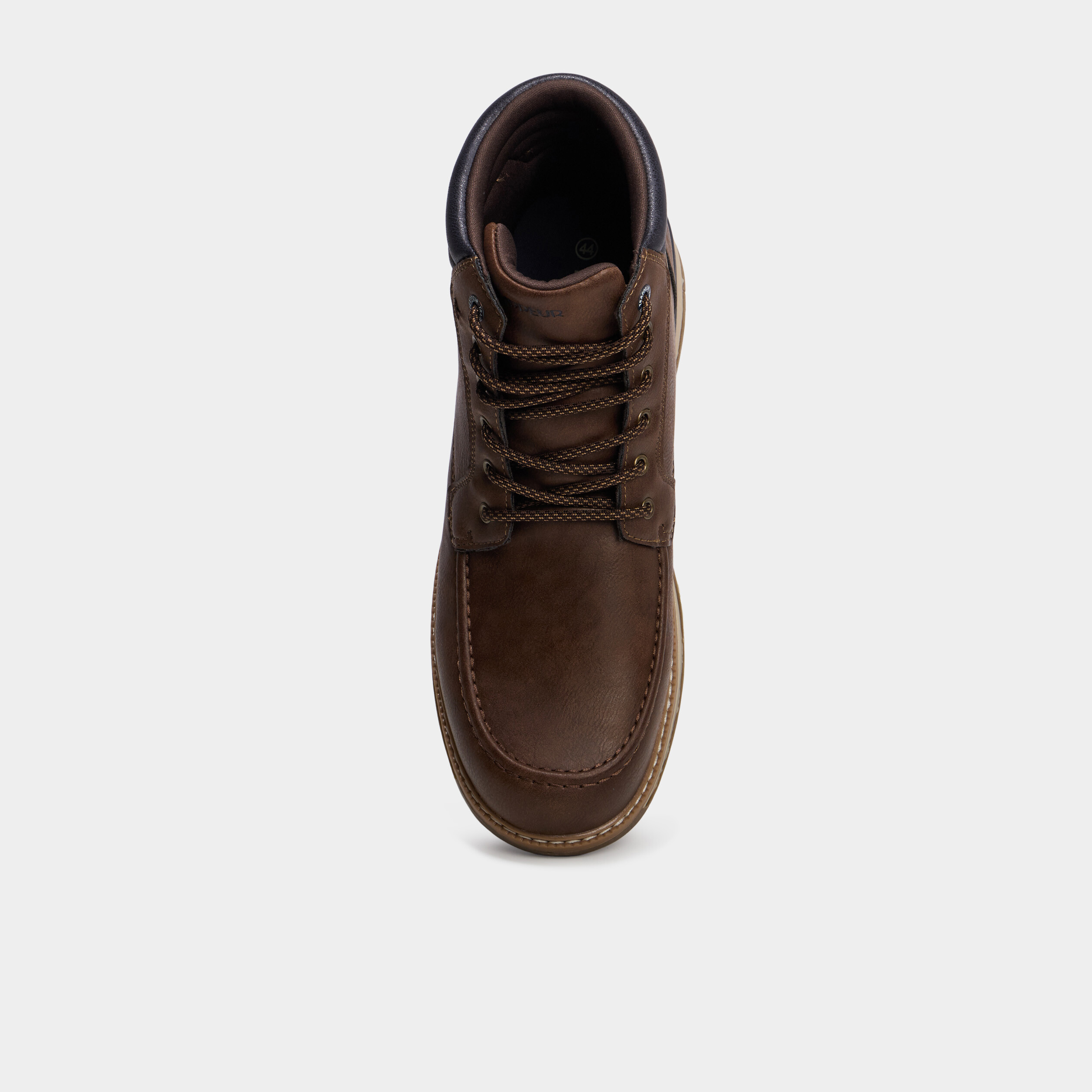 Bottines avec lacets marron homme