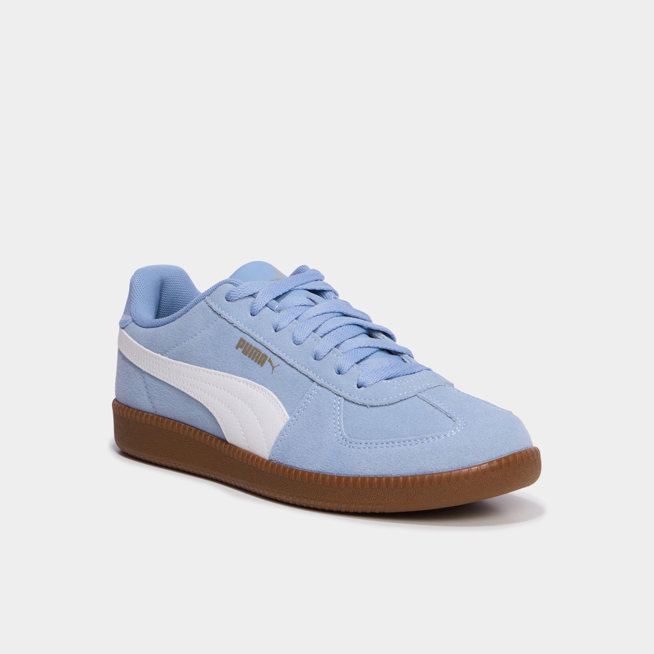 Baskets &agrave; lacets effet su&eacute;dine Puma bleu pastel femme