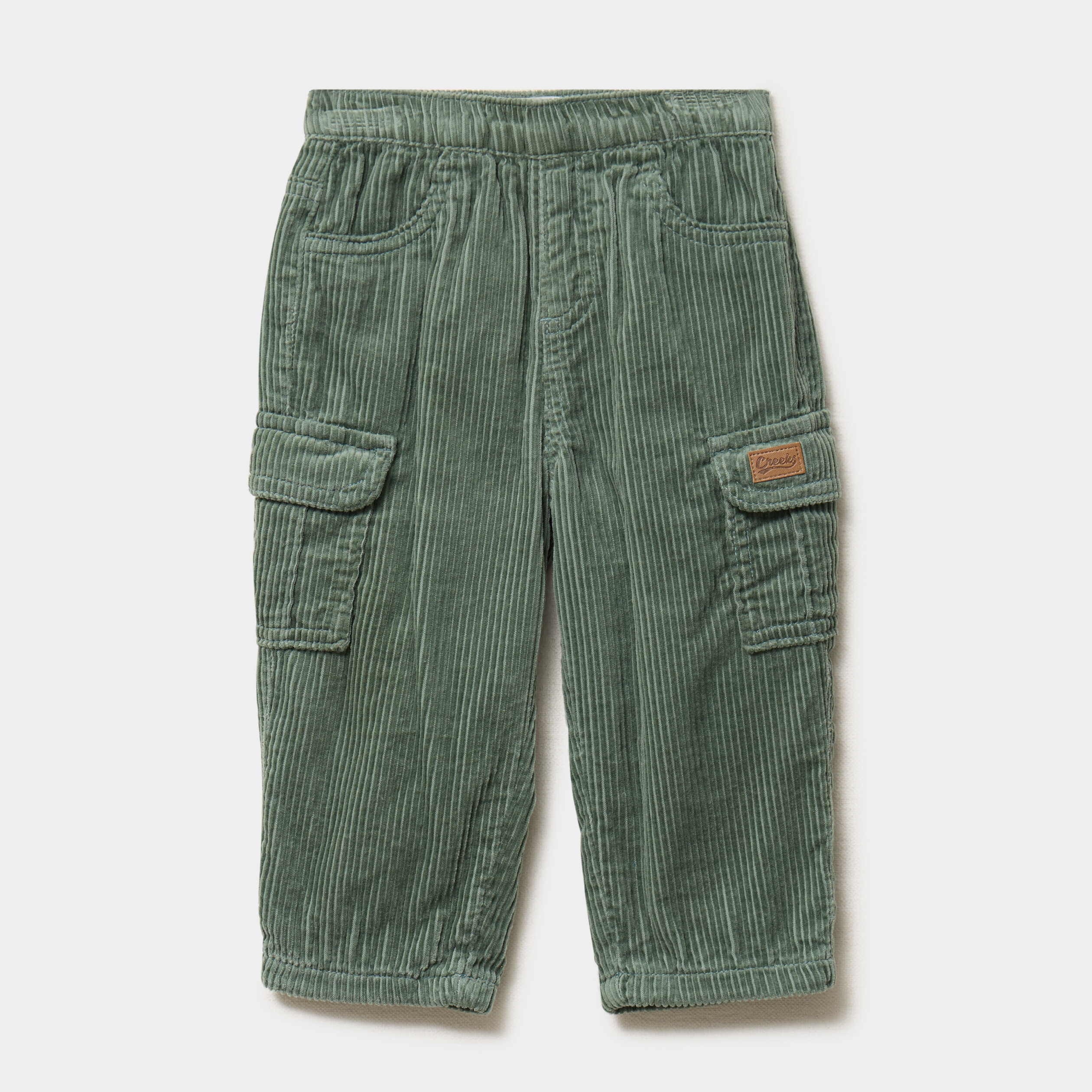 Pantalon effet velours c&ocirc;tel&eacute; vert &eacute;meraude b&eacute;b&eacute; gar&ccedil;on