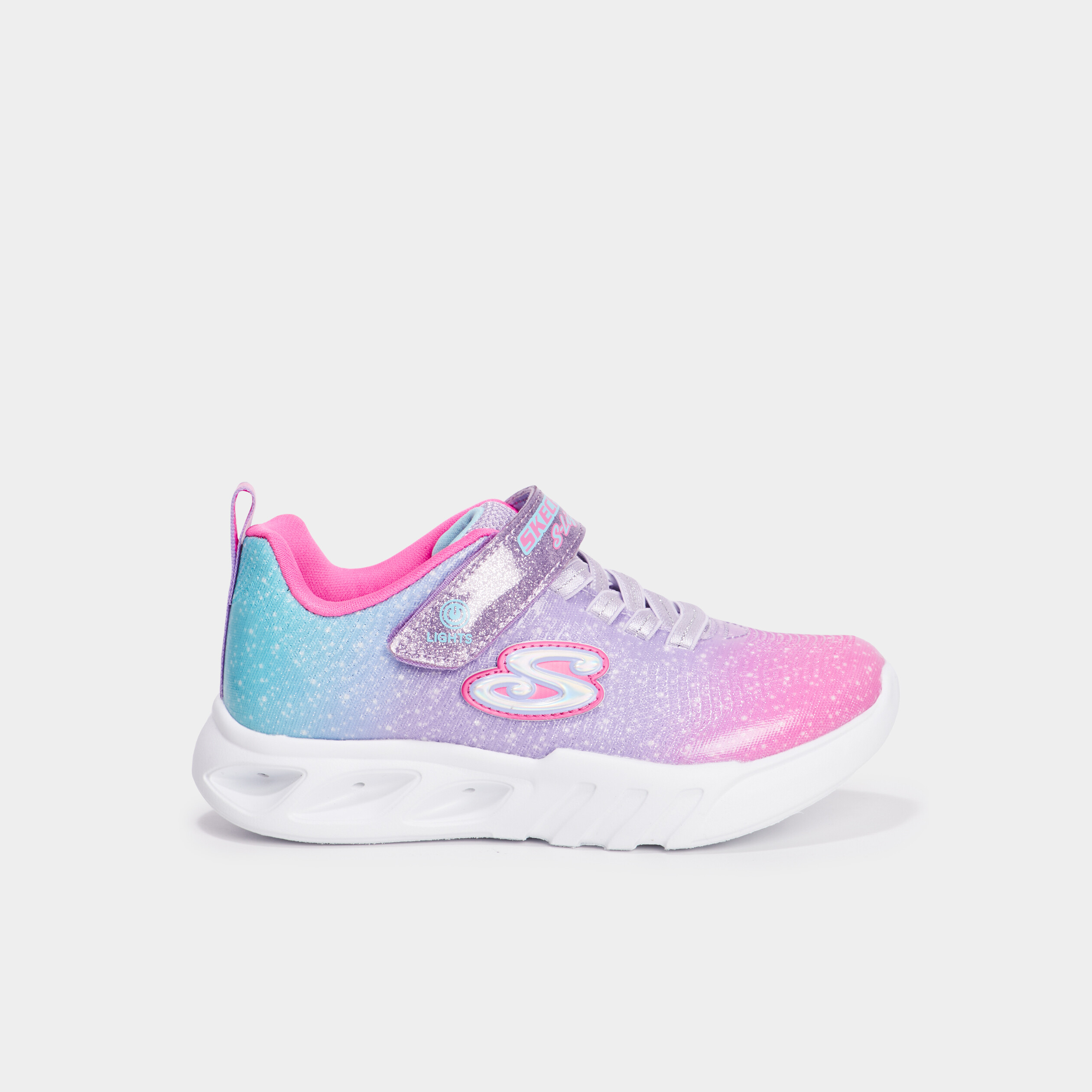 Baskets running lumineuses Skechers violet fille