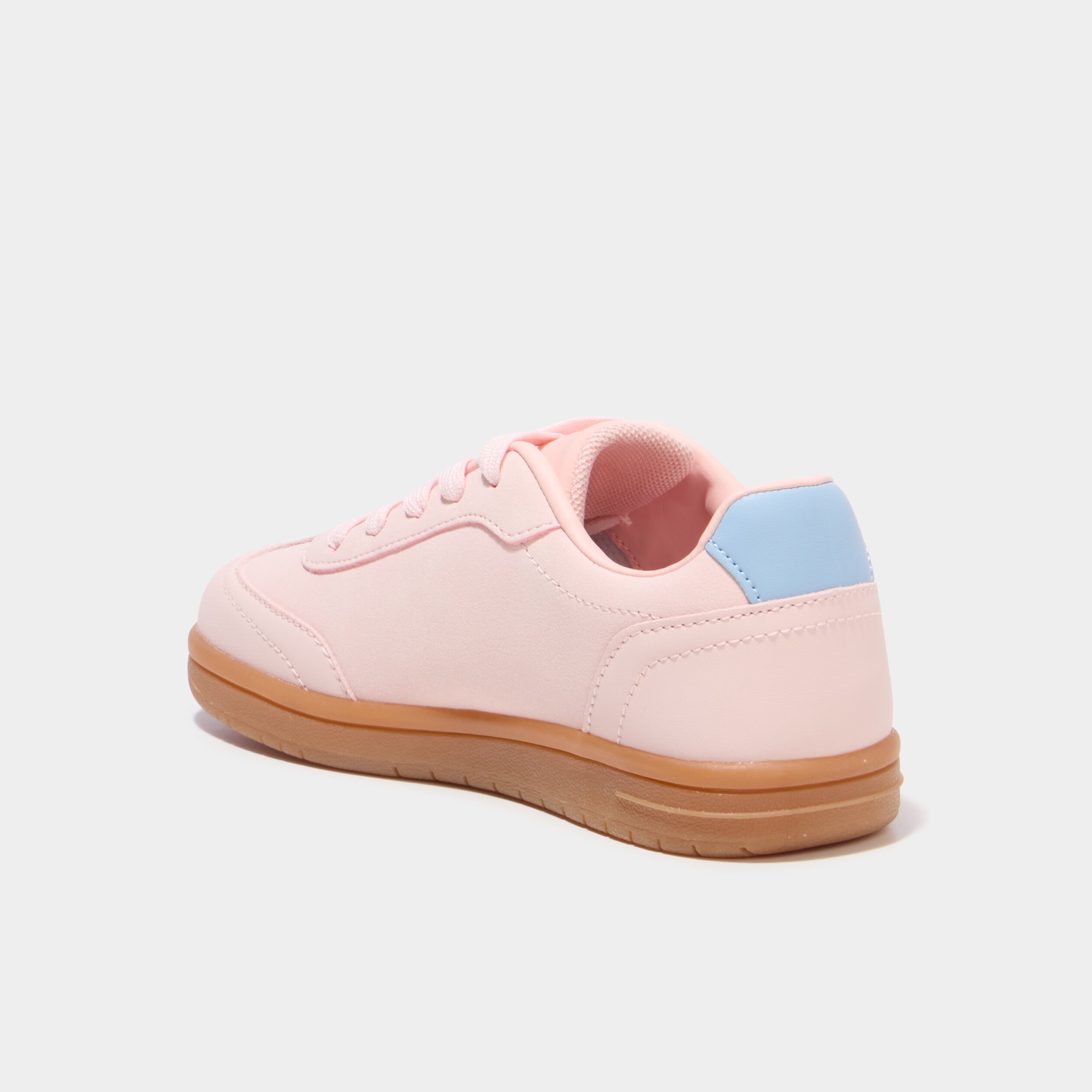 Baskets basses &agrave; lacets rose fille
