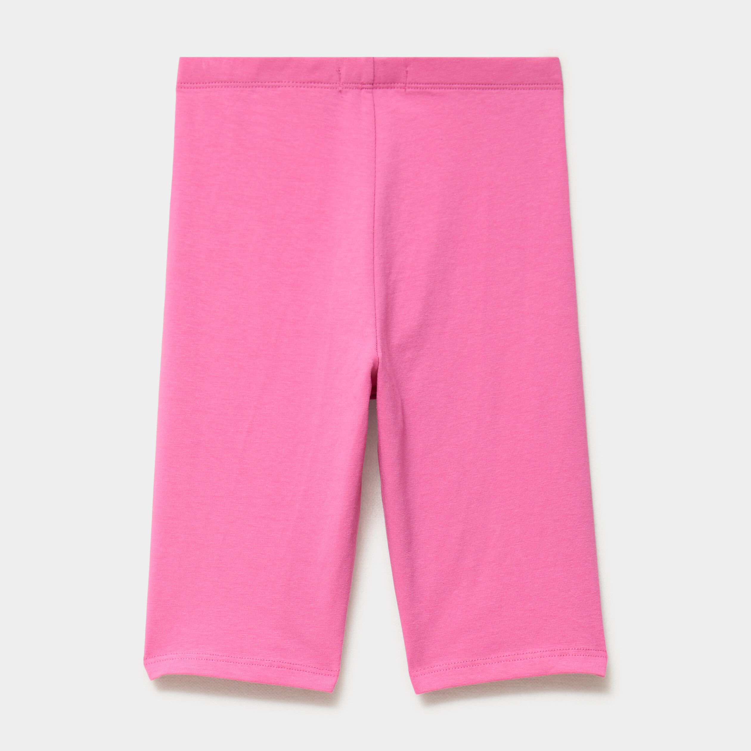Short cycliste coton taille &eacute;lastiqu&eacute;e rose fushia fille
