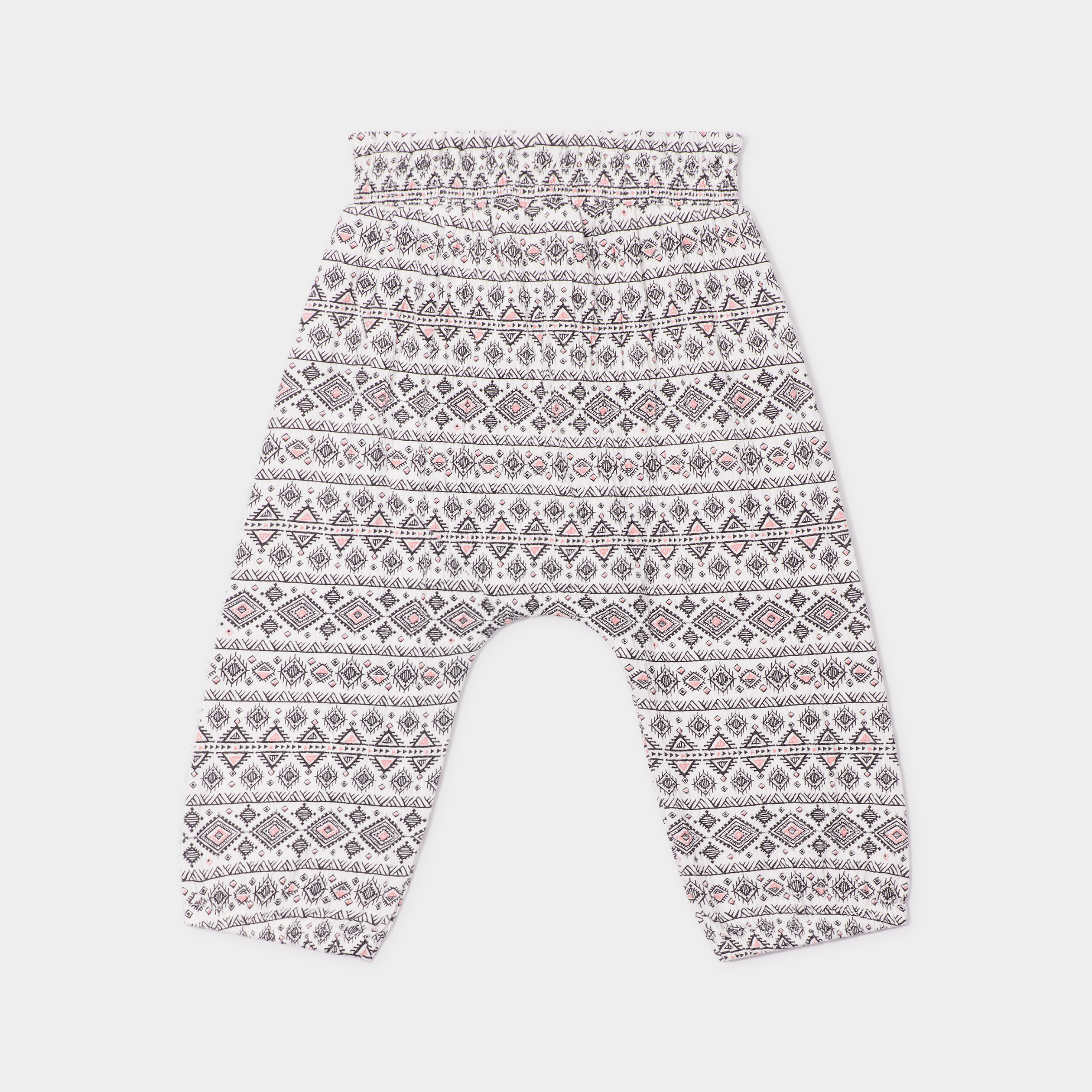 pantalon a taille elastiquee creme bebef Pantalon à taille élastiquée creme bébé fille