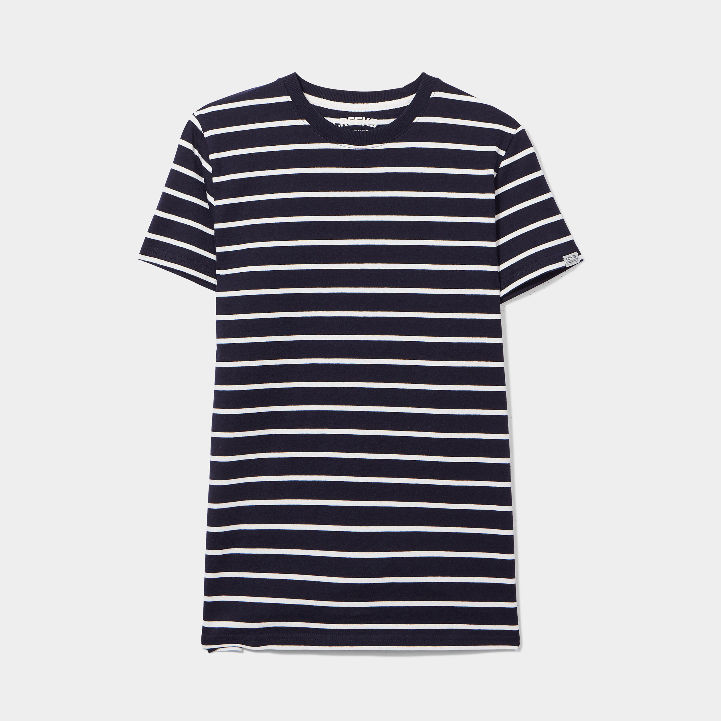 t shirt col rond manches courtes creeks ecru homme T-shirt col rond manches courtes Creeks ecru homme