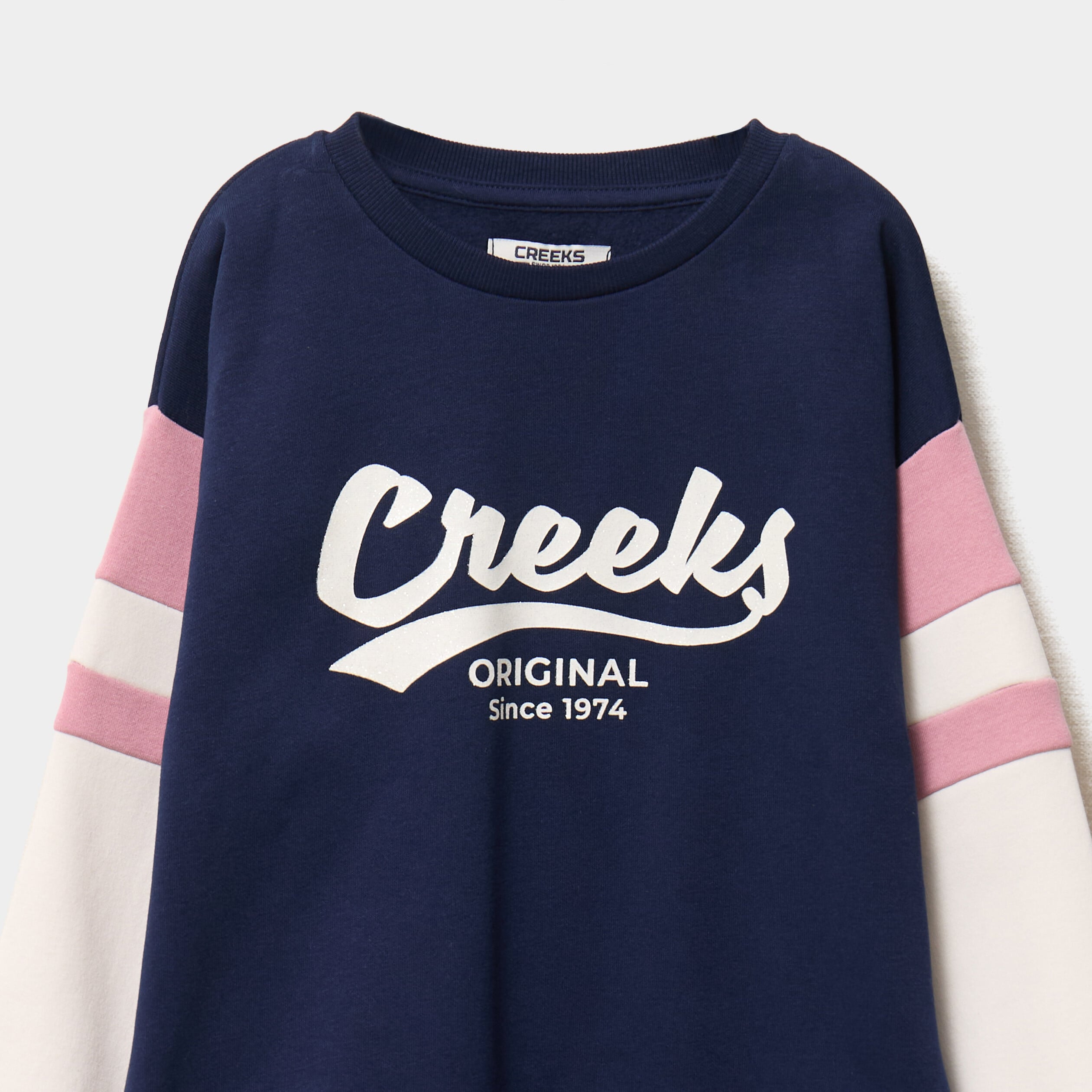 Ensemble jogging sweat et pantalon coton bleu marine fille