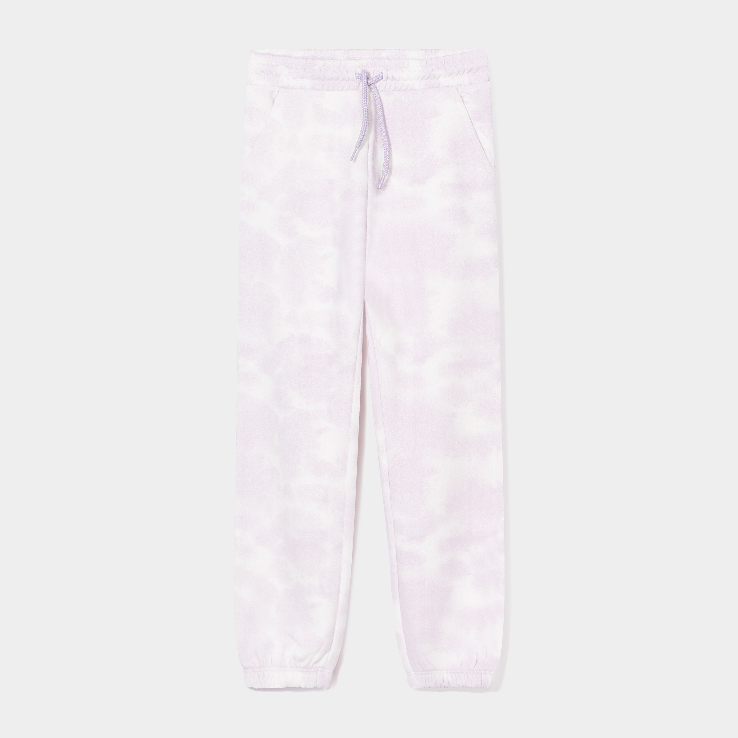 Pantalon de jogging droit molleton ecru fille