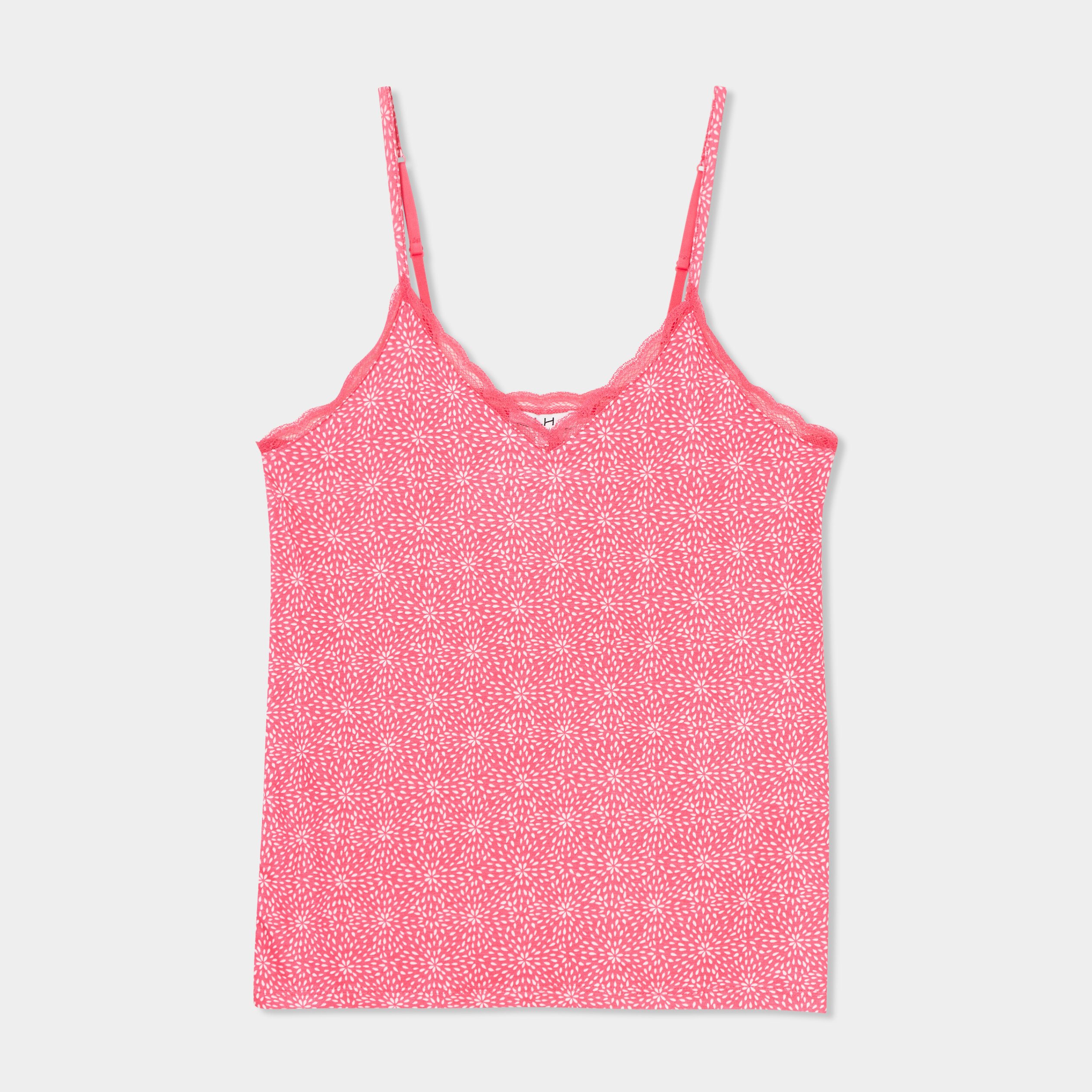 haut de pyjama debardeur a bretelles rouge femme Haut de pyjama débardeur à bretelles rouge femme