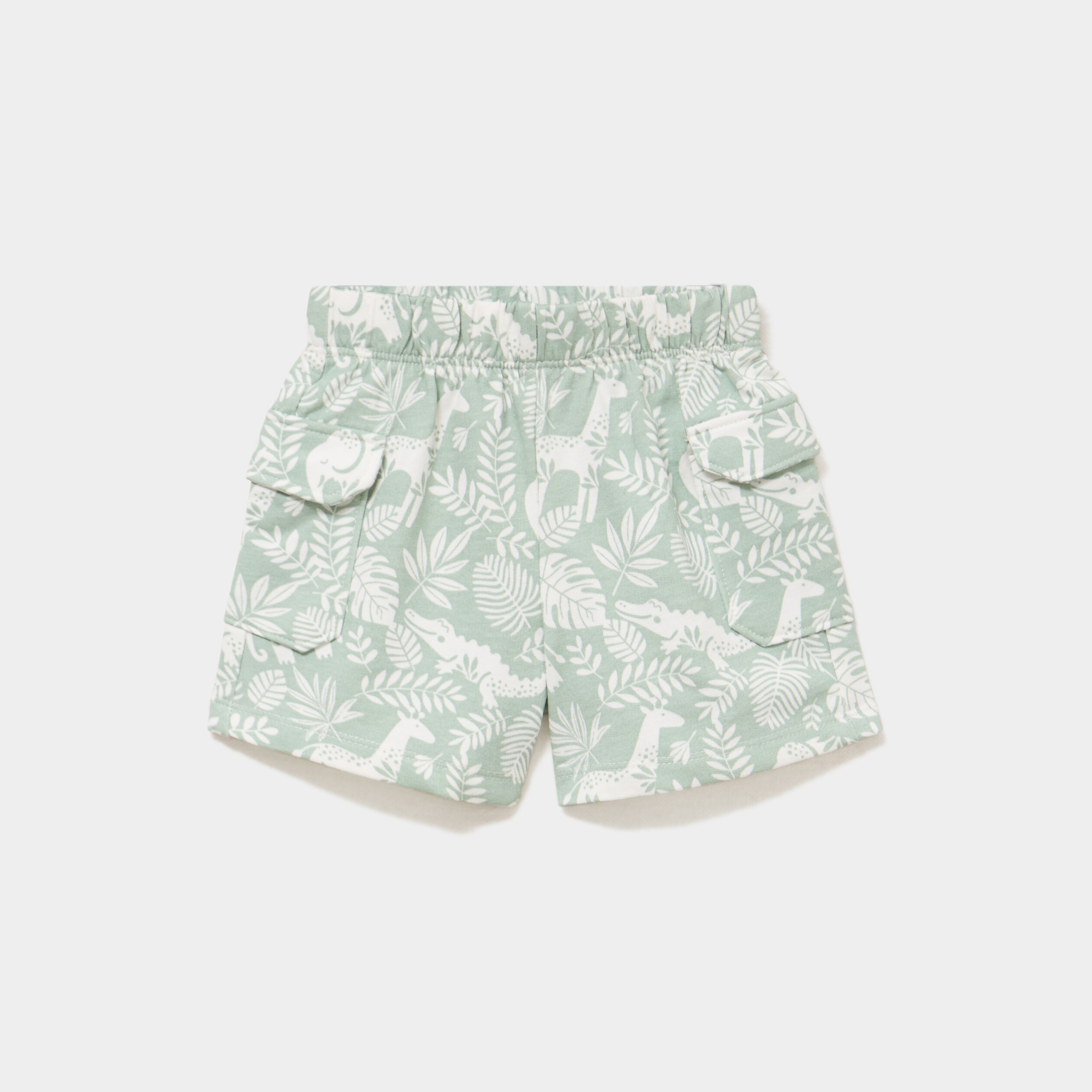 Short poches avec rabat vert pastel b&eacute;b&eacute; gar&ccedil;on
