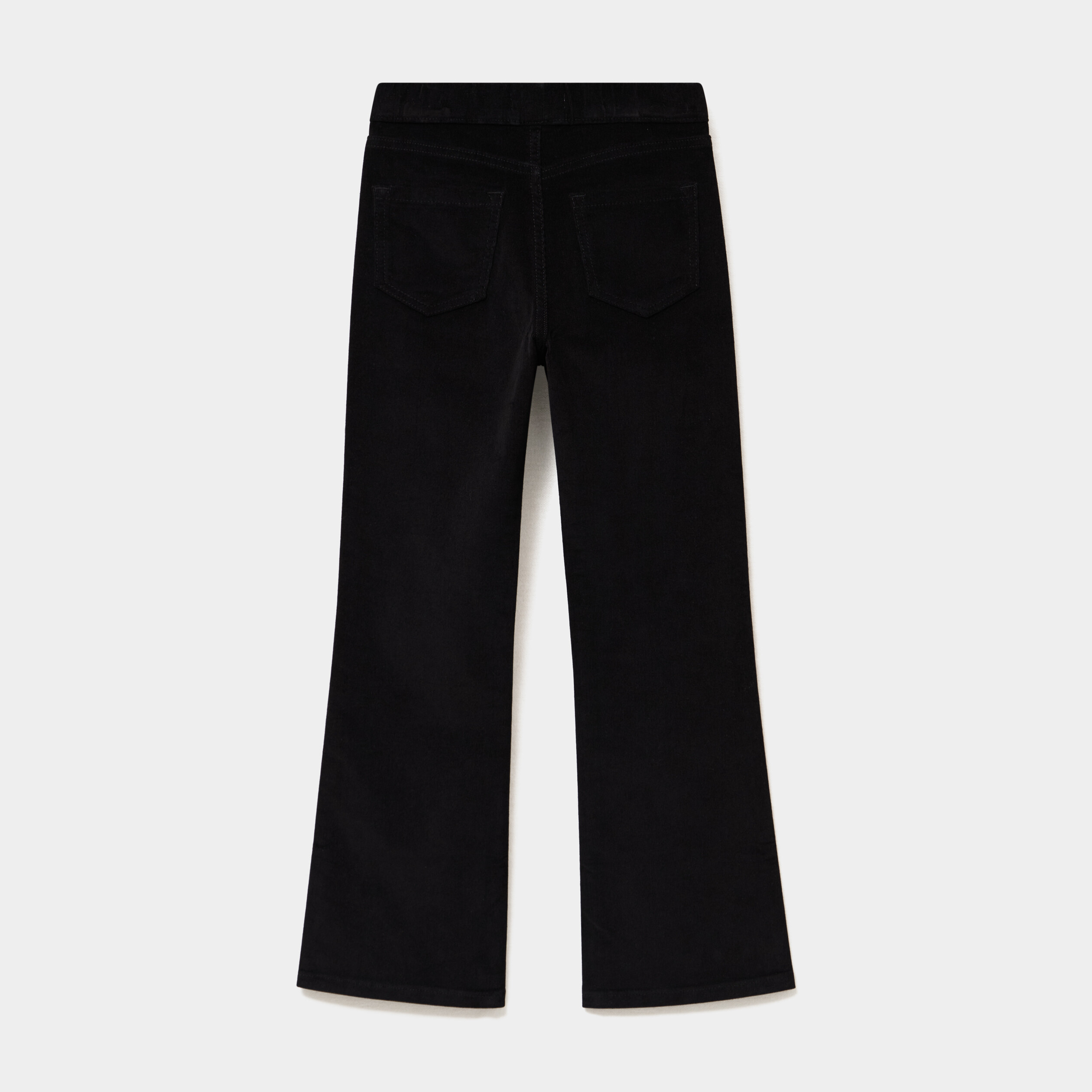 Tregging flare stretch effet velours noir fille