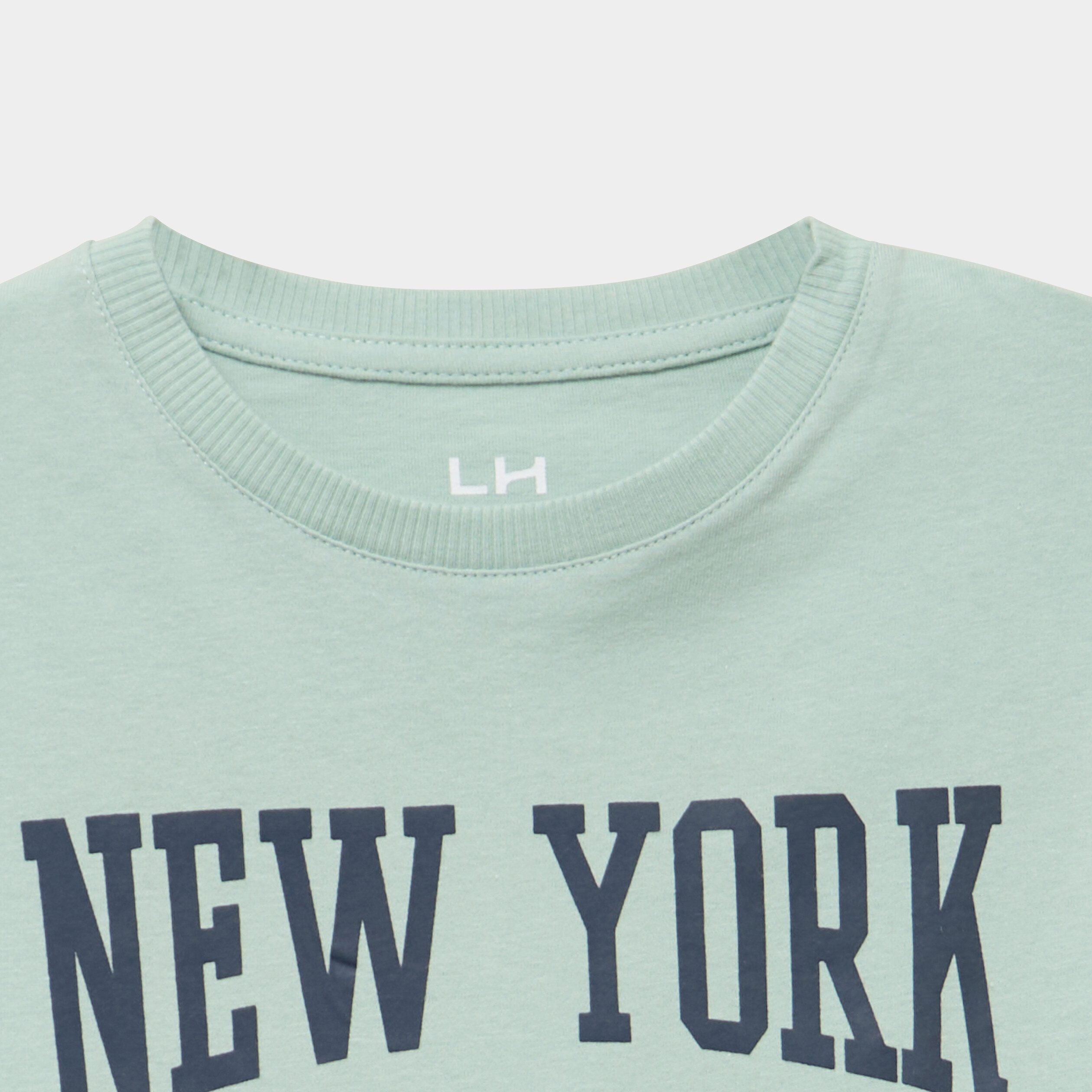 T-shirt manches longues coton vert pastel gar&ccedil;on