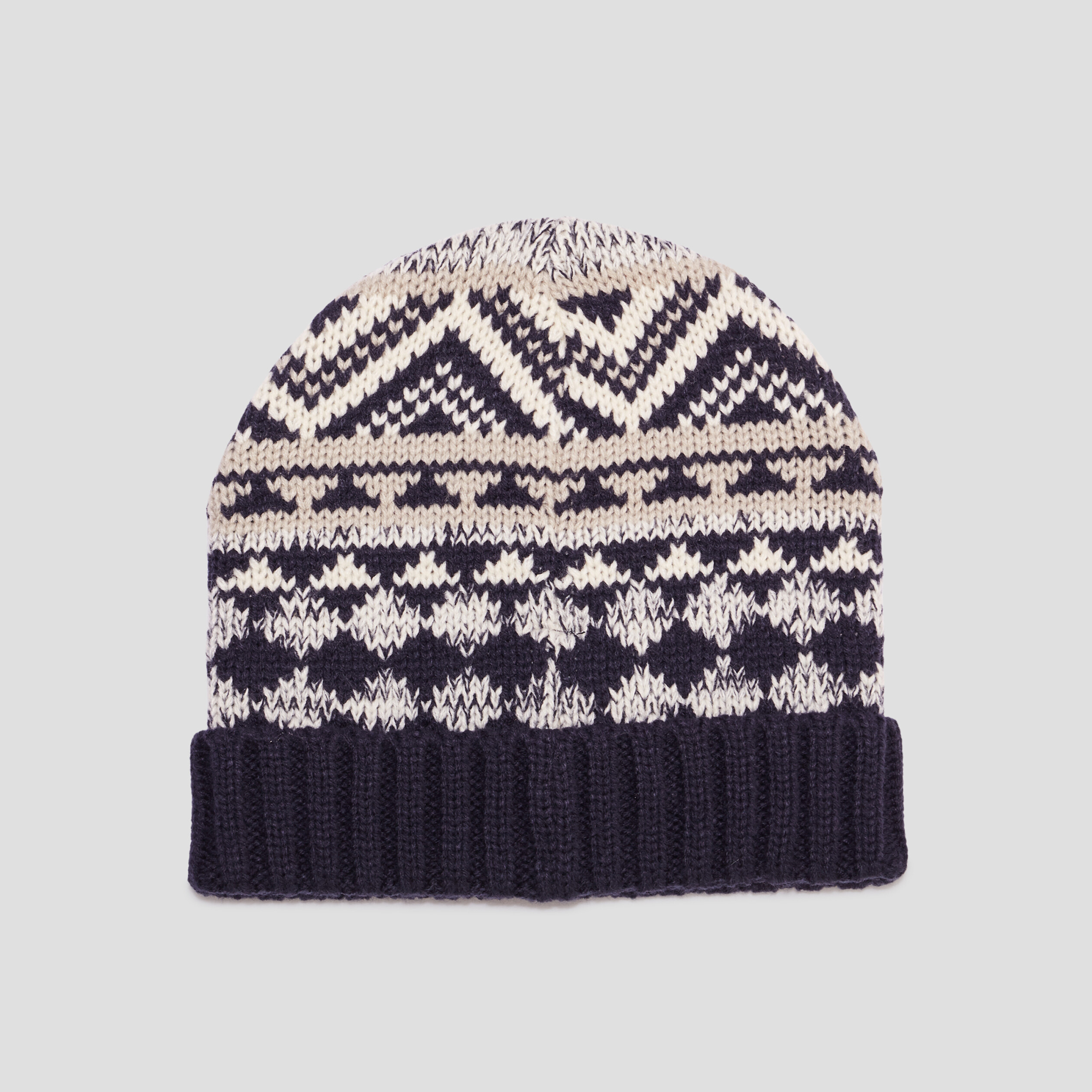 Bonnet à motifs tricoté multicolore garçon