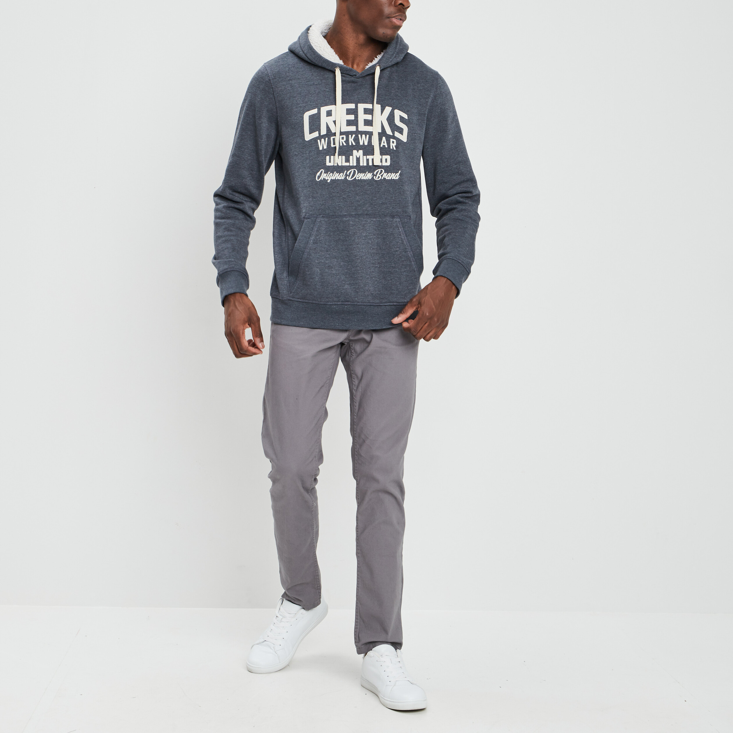 Gilet à capuche hoodie Creeks bleu marine homme