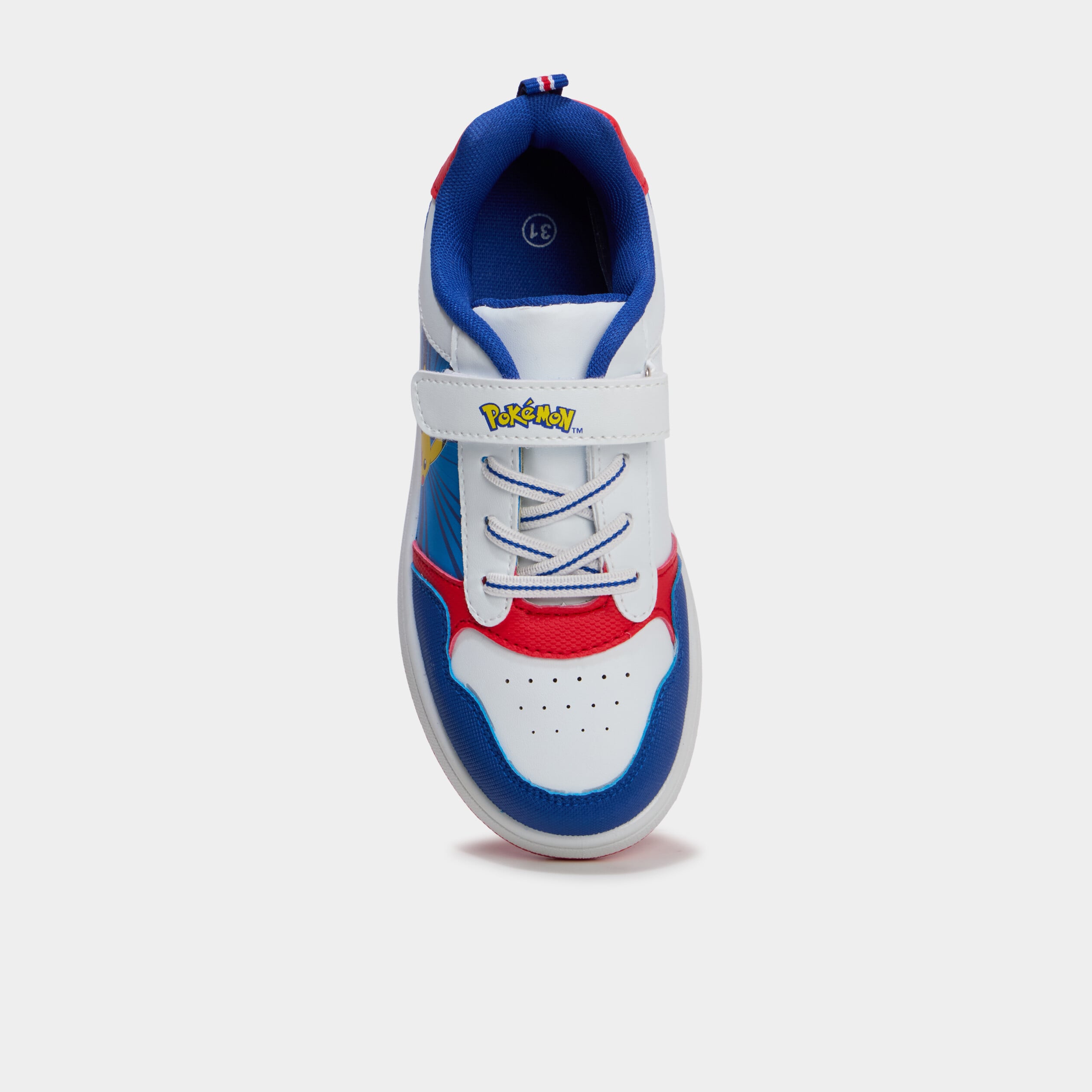 Tennis basses &agrave; scratchs Pok&eacute;mon blanc gar&ccedil;on