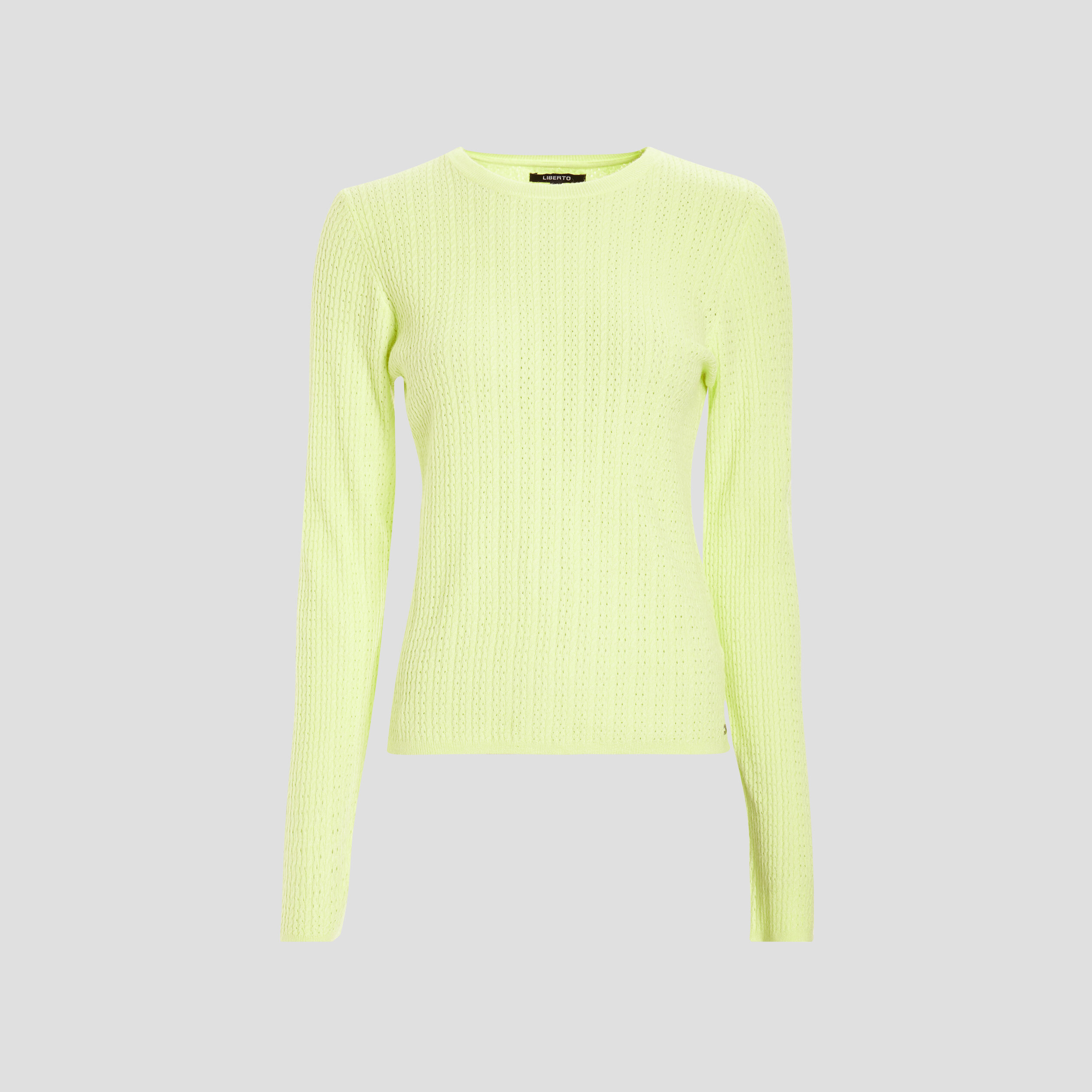 pull manches longues liberto jaune clair femme Pull manches longues Liberto jaune clair femme