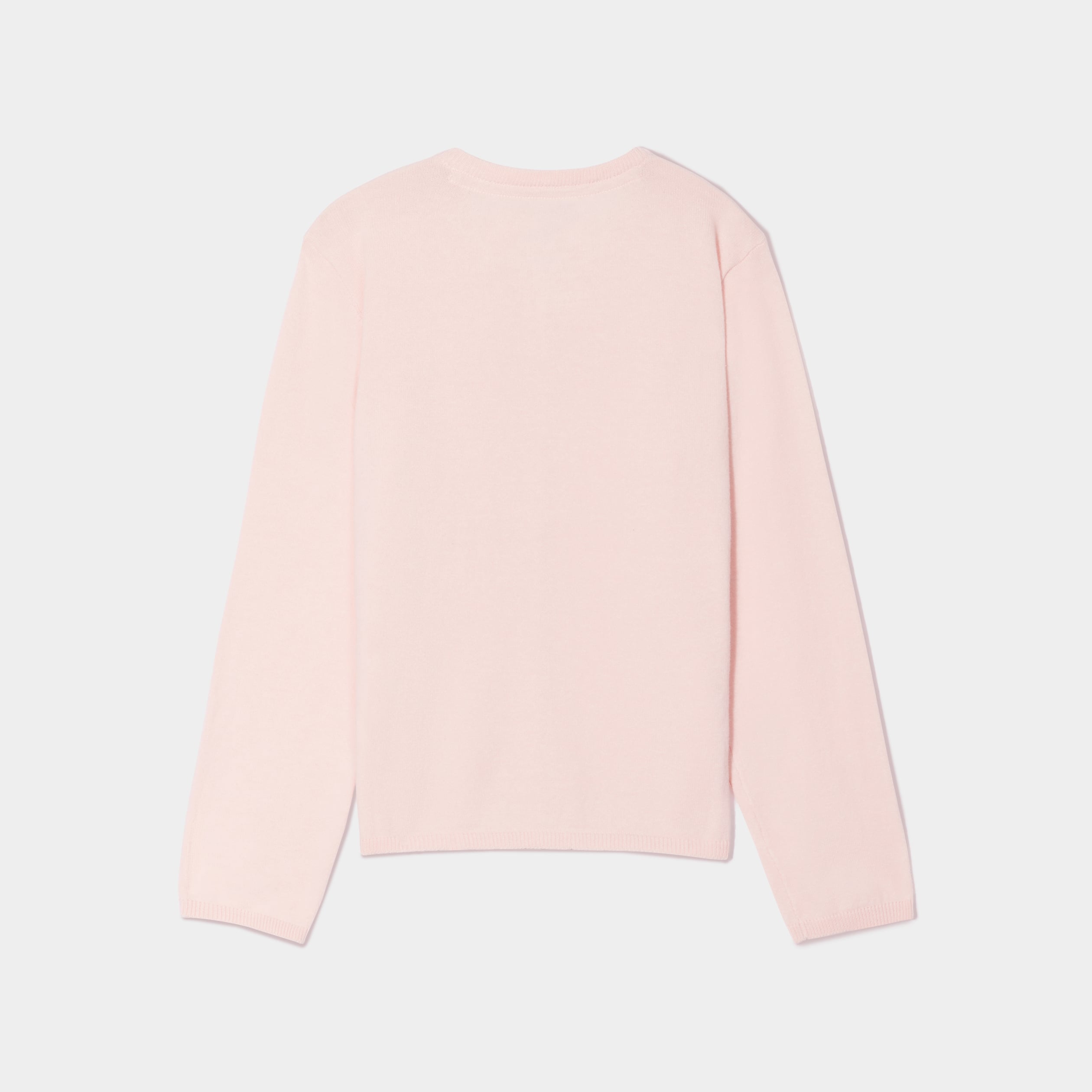 Gilet boutonn&eacute; coton m&eacute;lang&eacute; rose fille