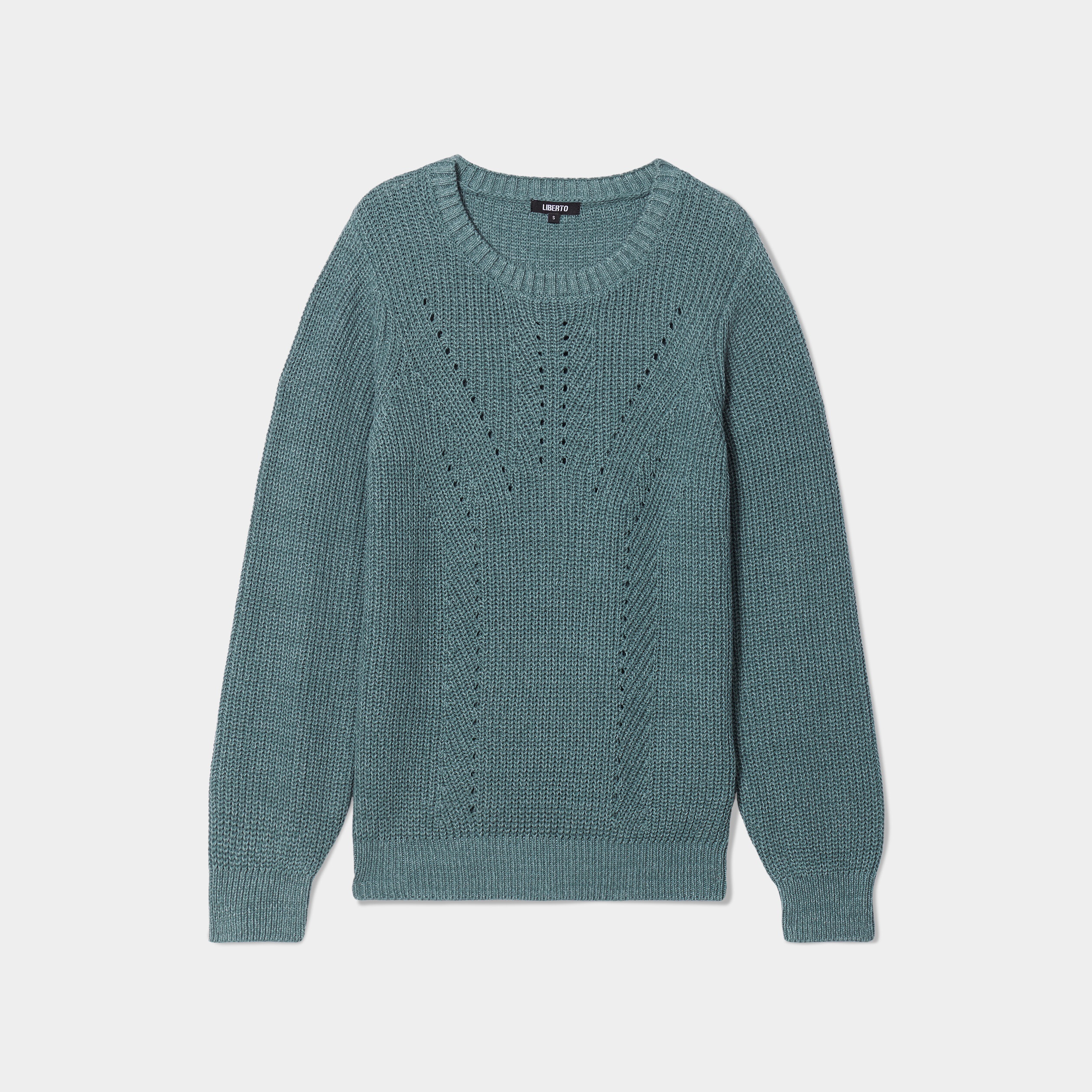 pull ajoure col rond liberto bleu femme Pull ajouré col rond Liberto bleu femme