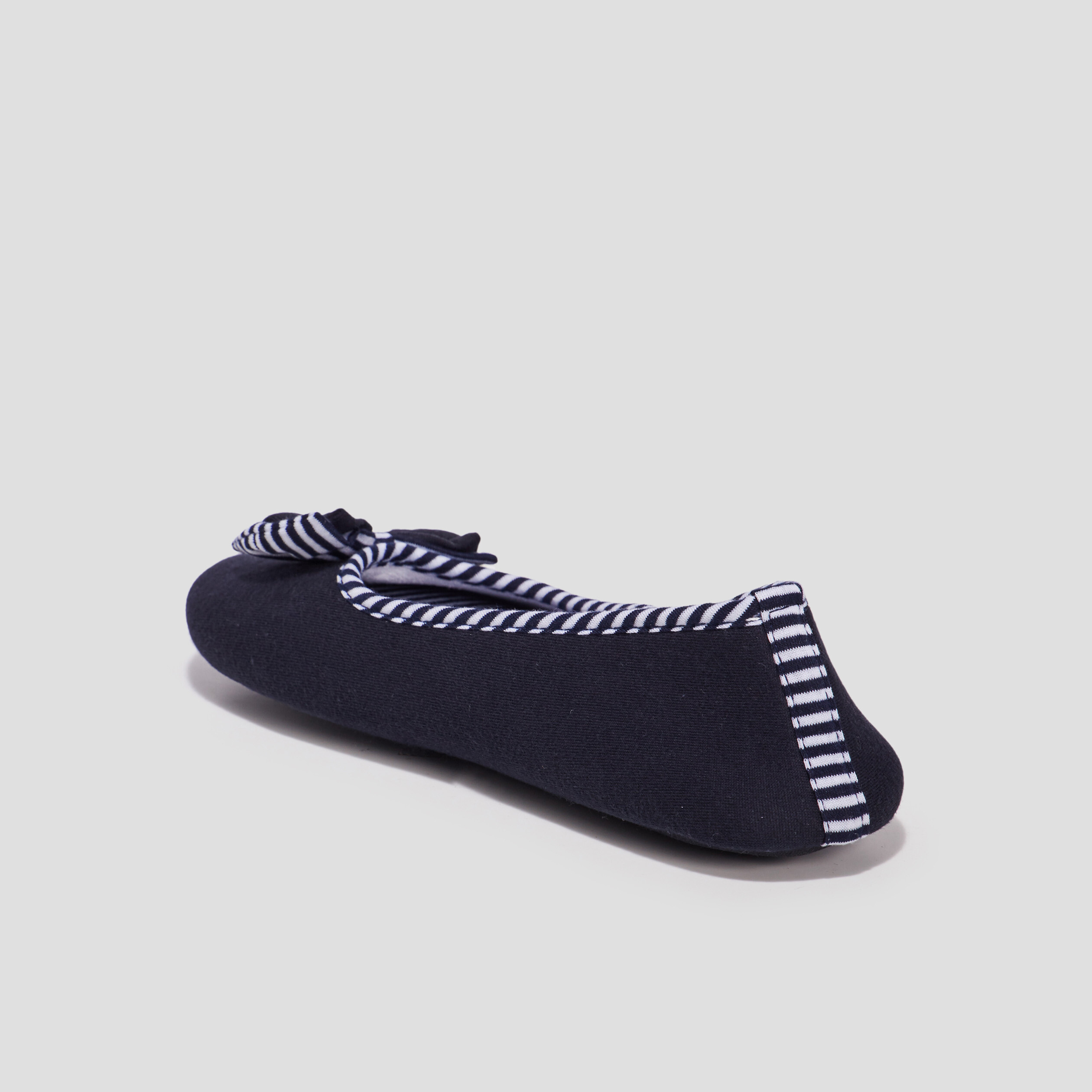 Chaussons ballerines Isotoner bleu marine femme