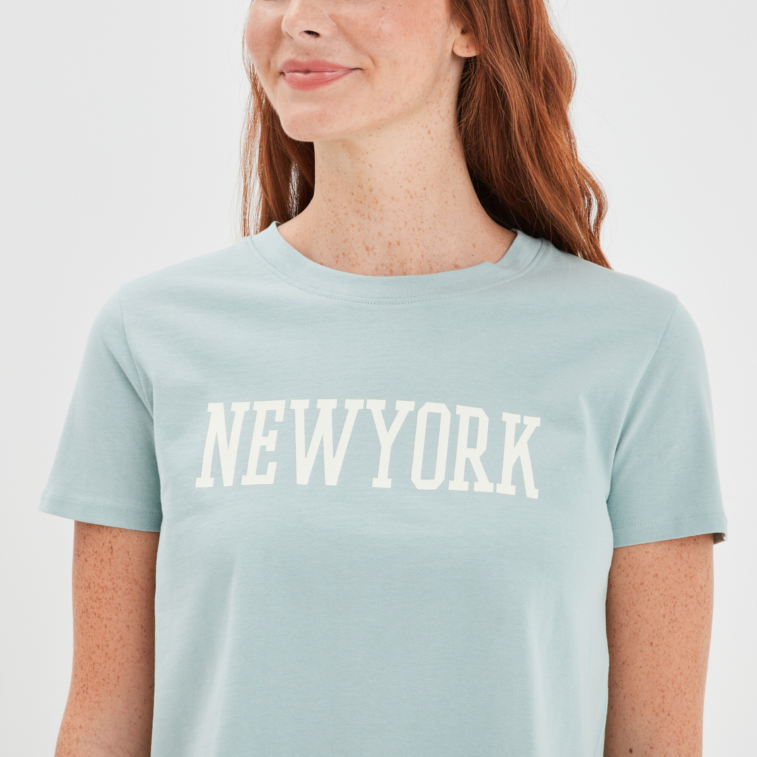 T-shirt manches courtes vert femme