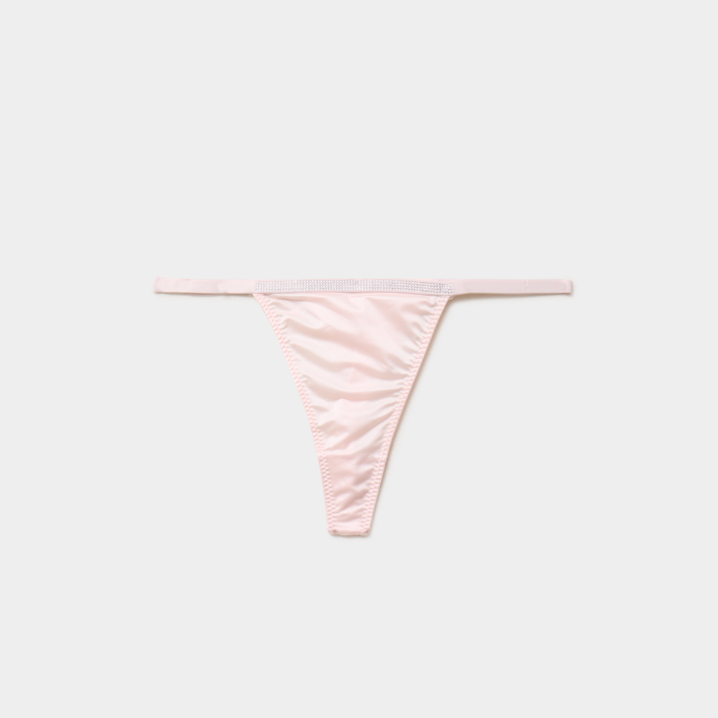 String avec strass rose clair femme