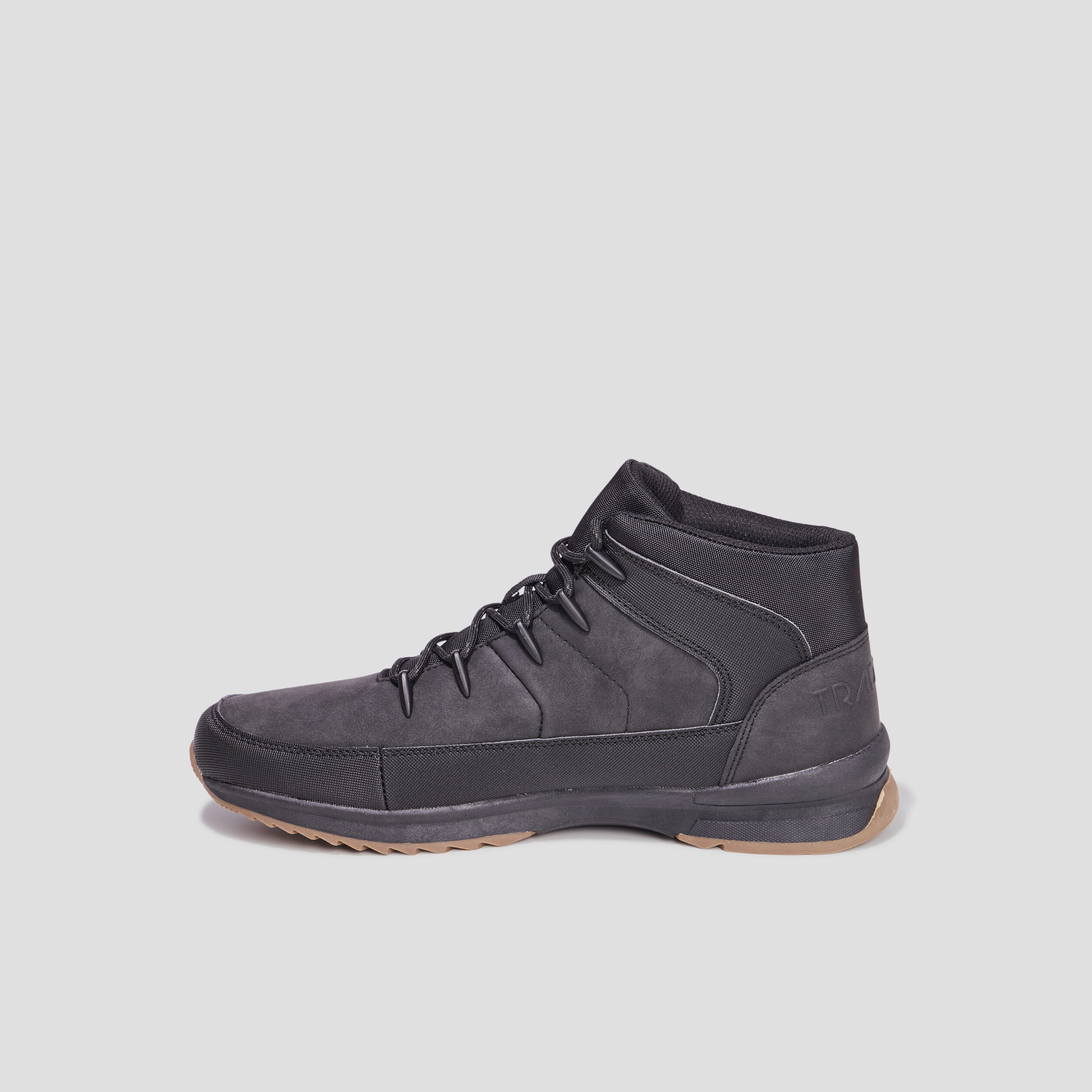 Bottines montantes &agrave; lacets noir homme