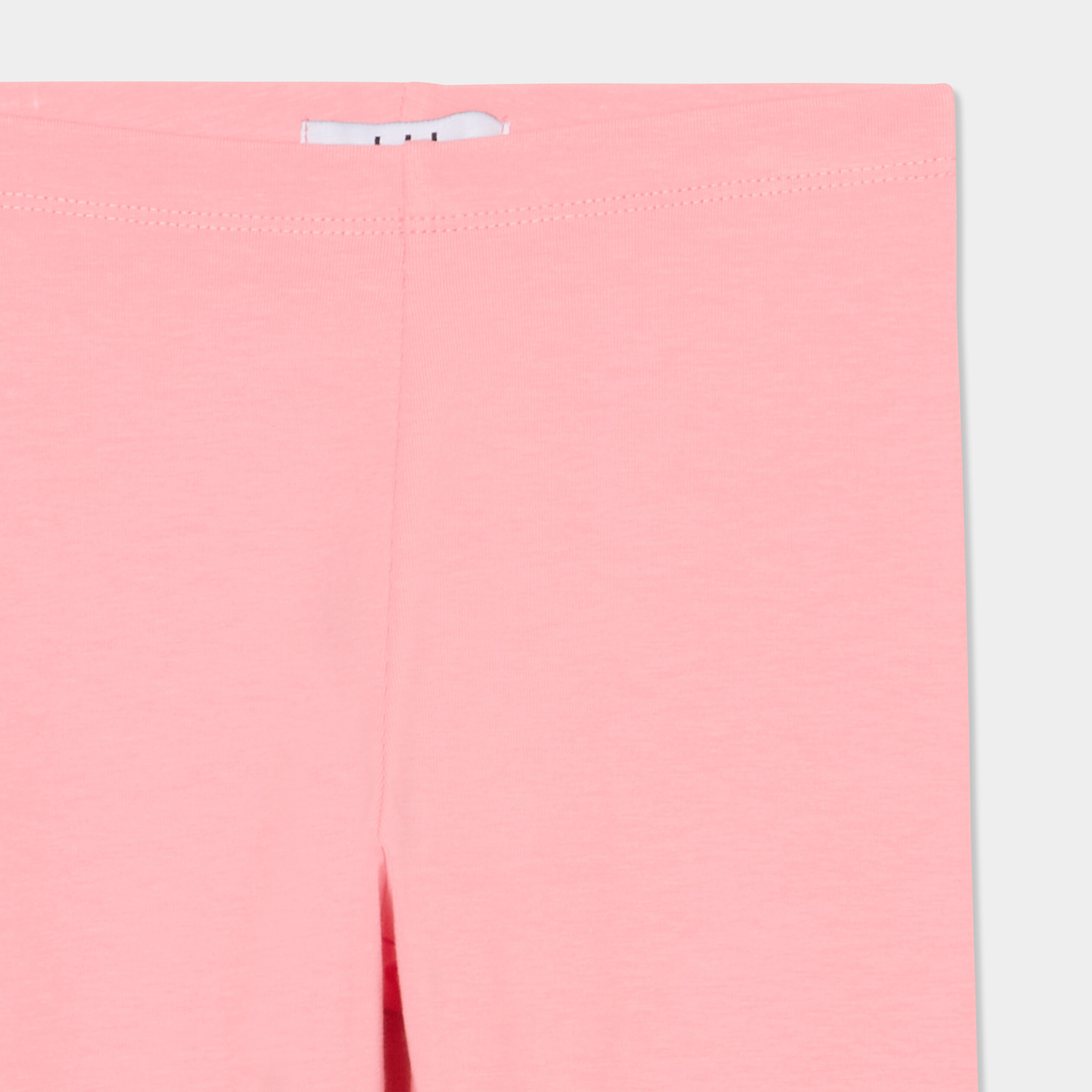 Legging long coton taille &eacute;lastiqu&eacute;e rose fille