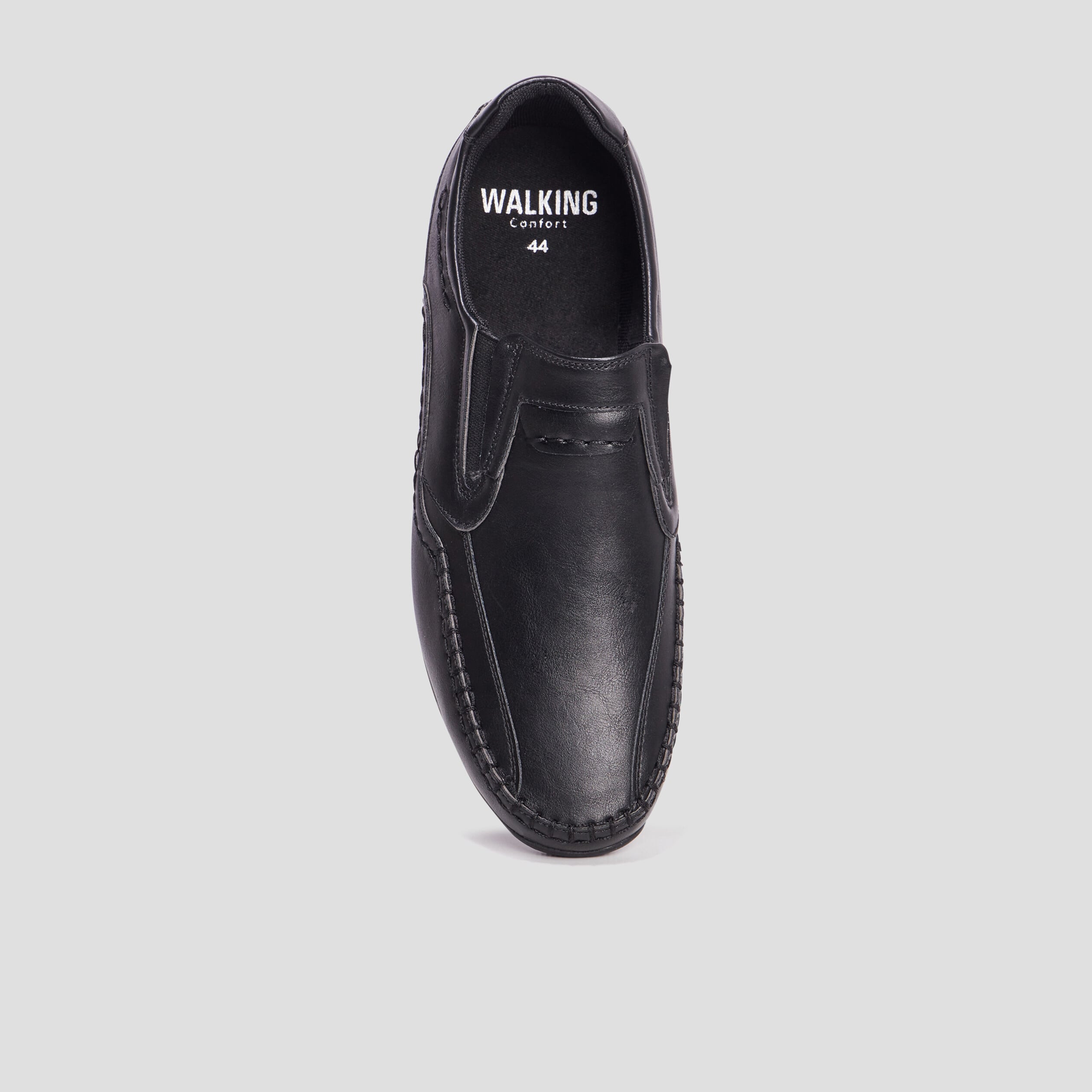 Mocassins confort &agrave; bout carr&eacute; noir homme