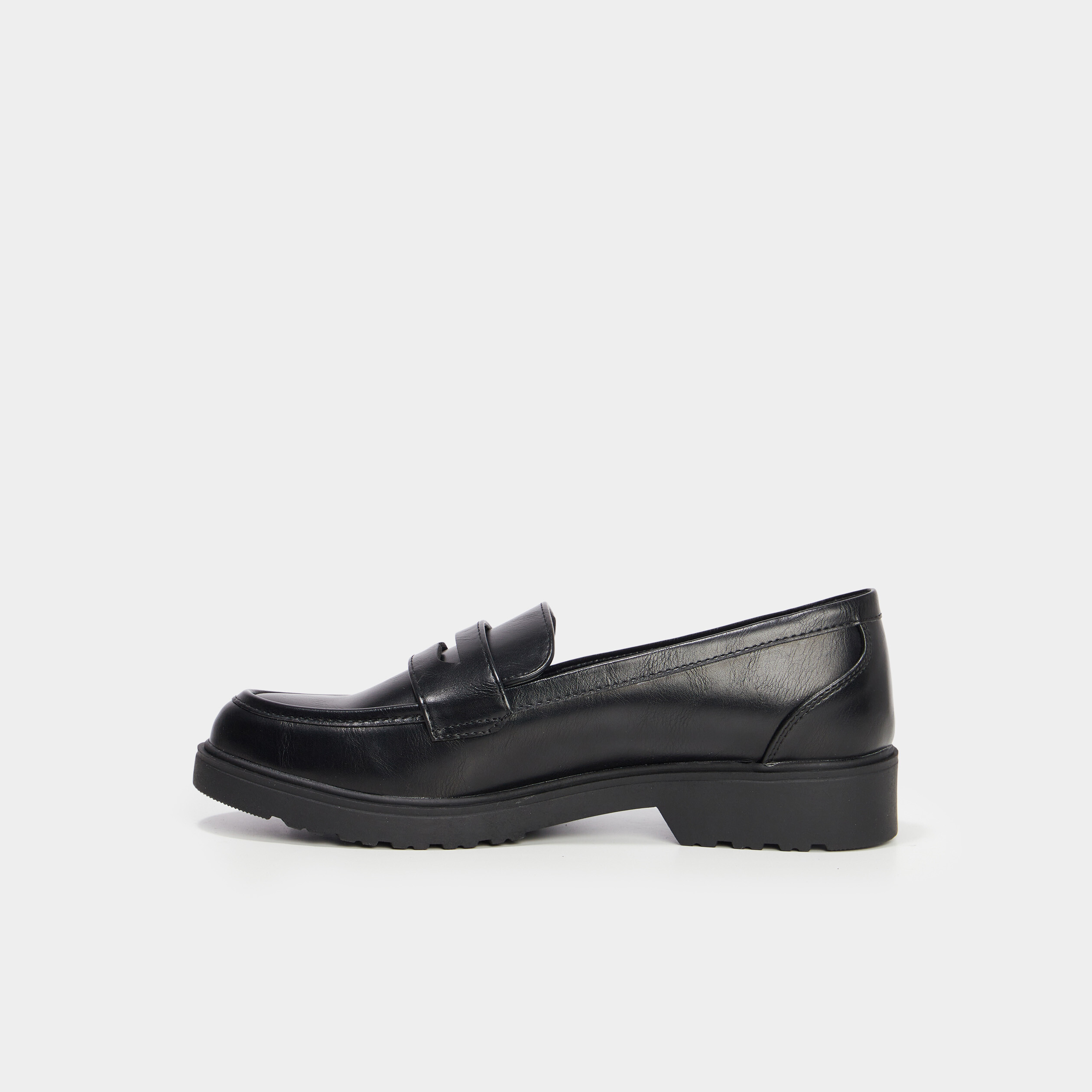 mocassins semelle epaisse crantee noir femme Mocassins semelle épaisse crantée noir femme