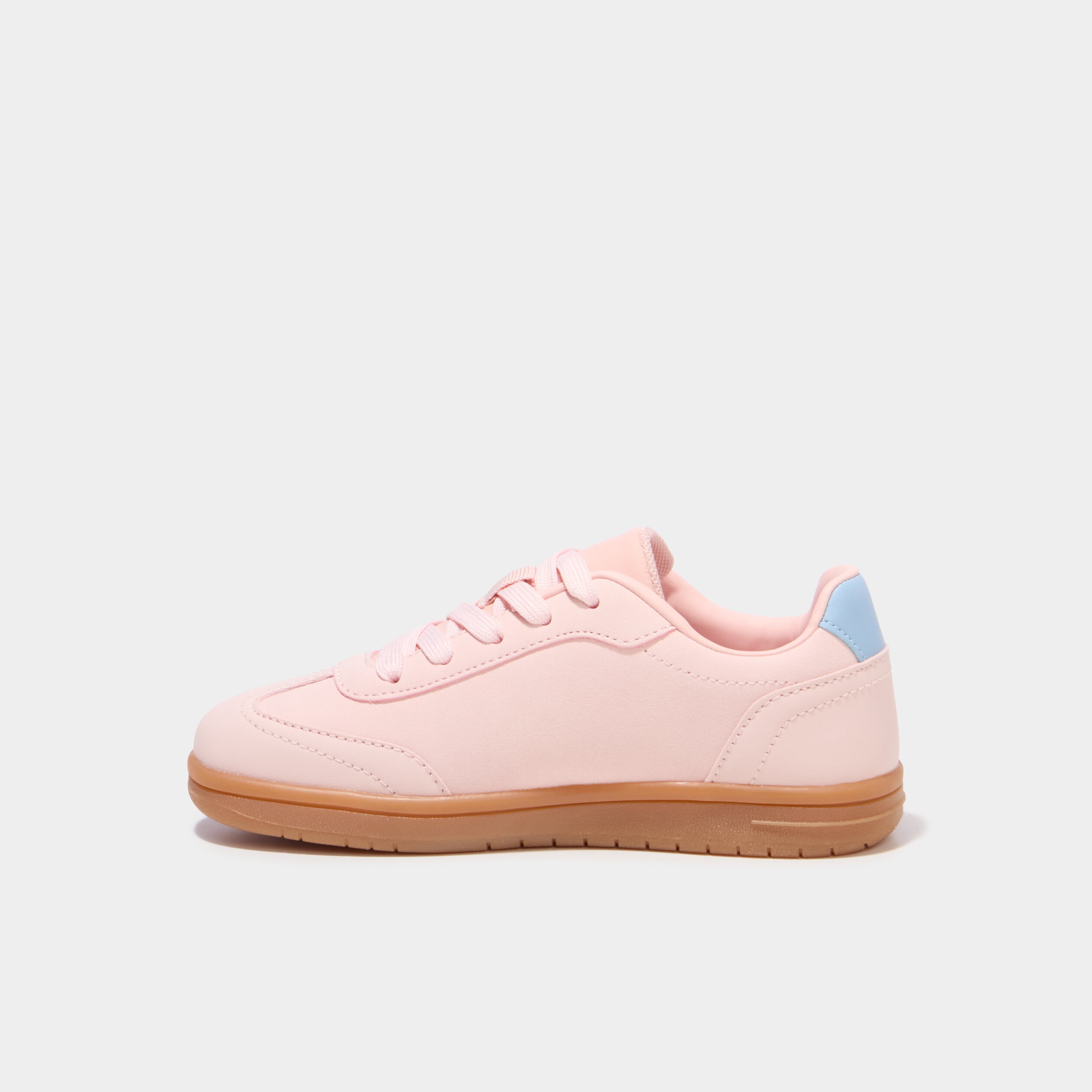 Baskets basses &agrave; lacets rose fille