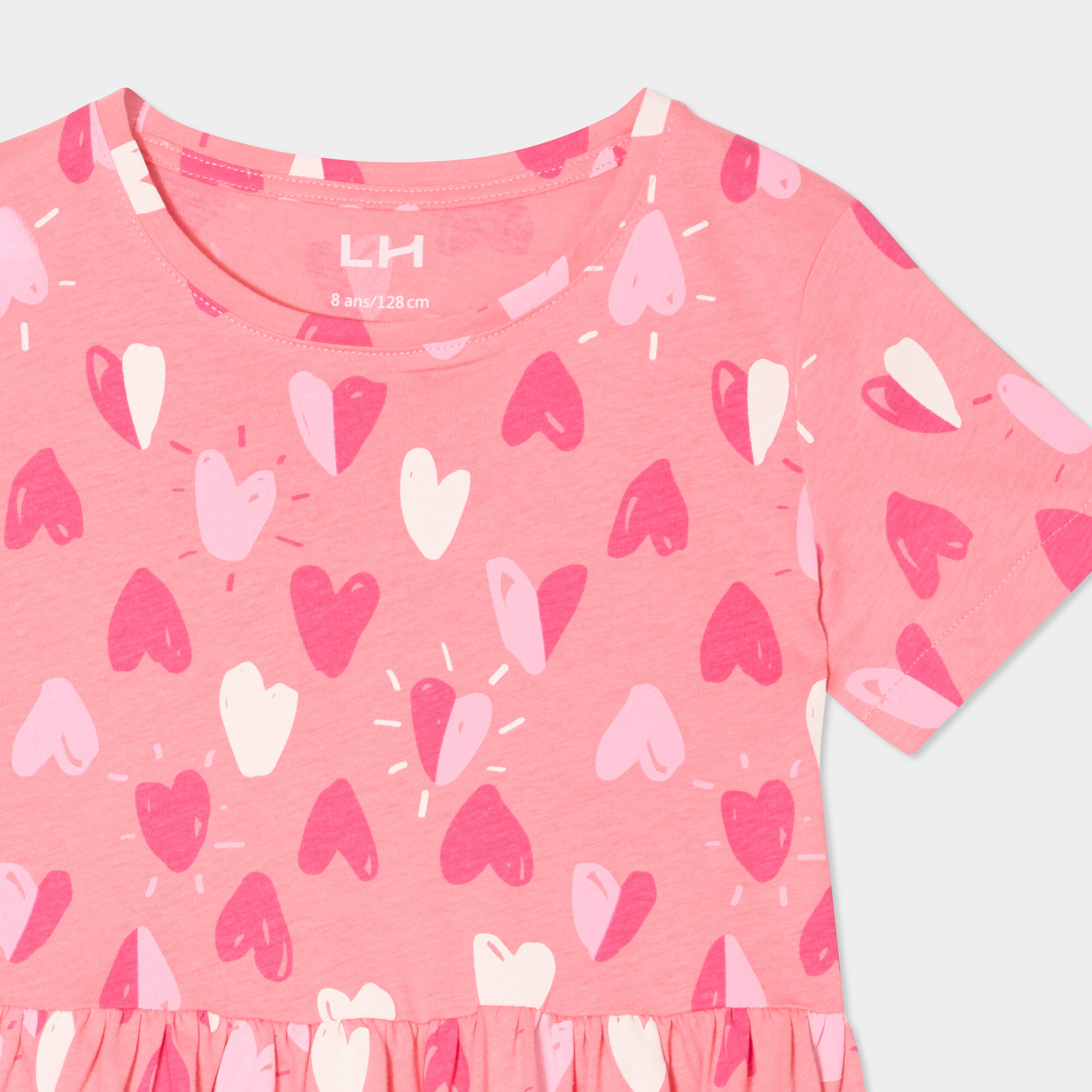 Robe courte à motifs Carla - Ecru