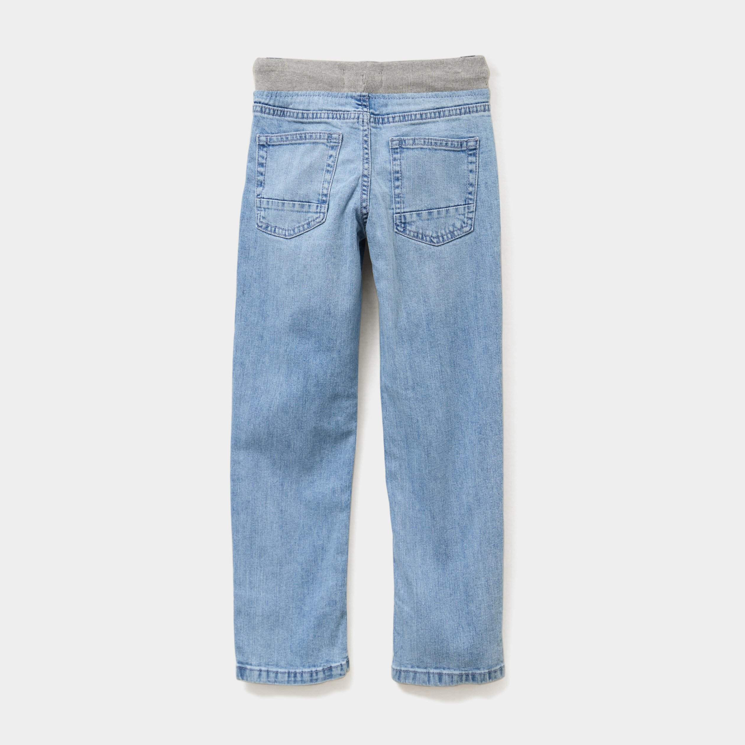 Jeans regular taille élastiquée denim double stone garçon