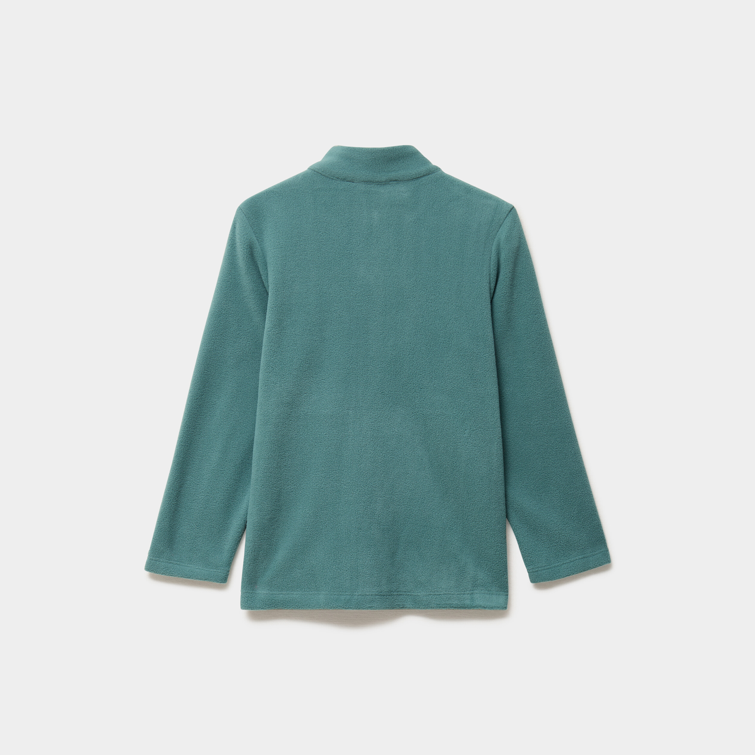 Gilet polaire zipp&eacute; col montant vert fonc&eacute; gar&ccedil;on