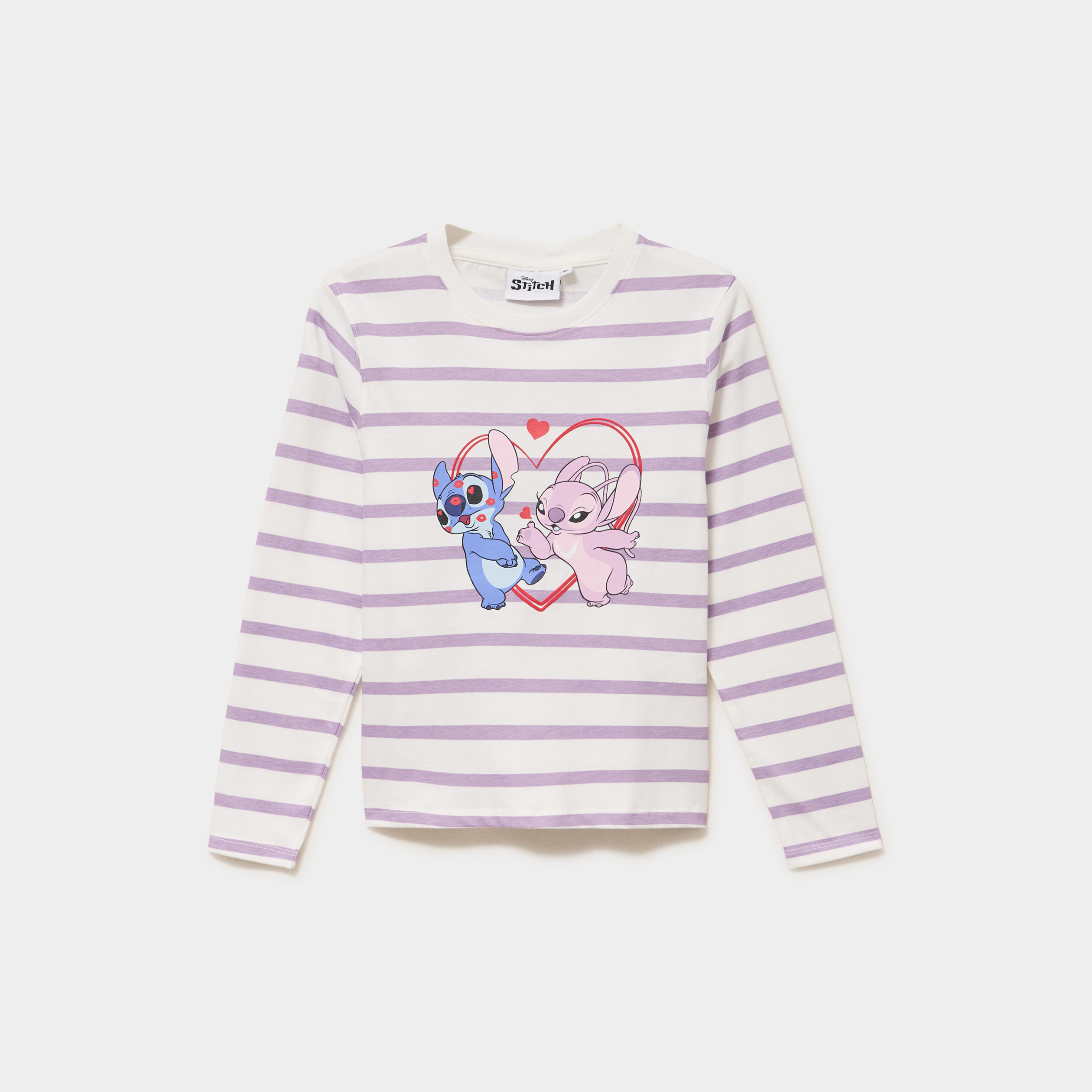 T-shirt manches longues coton Stitch multicolore fille