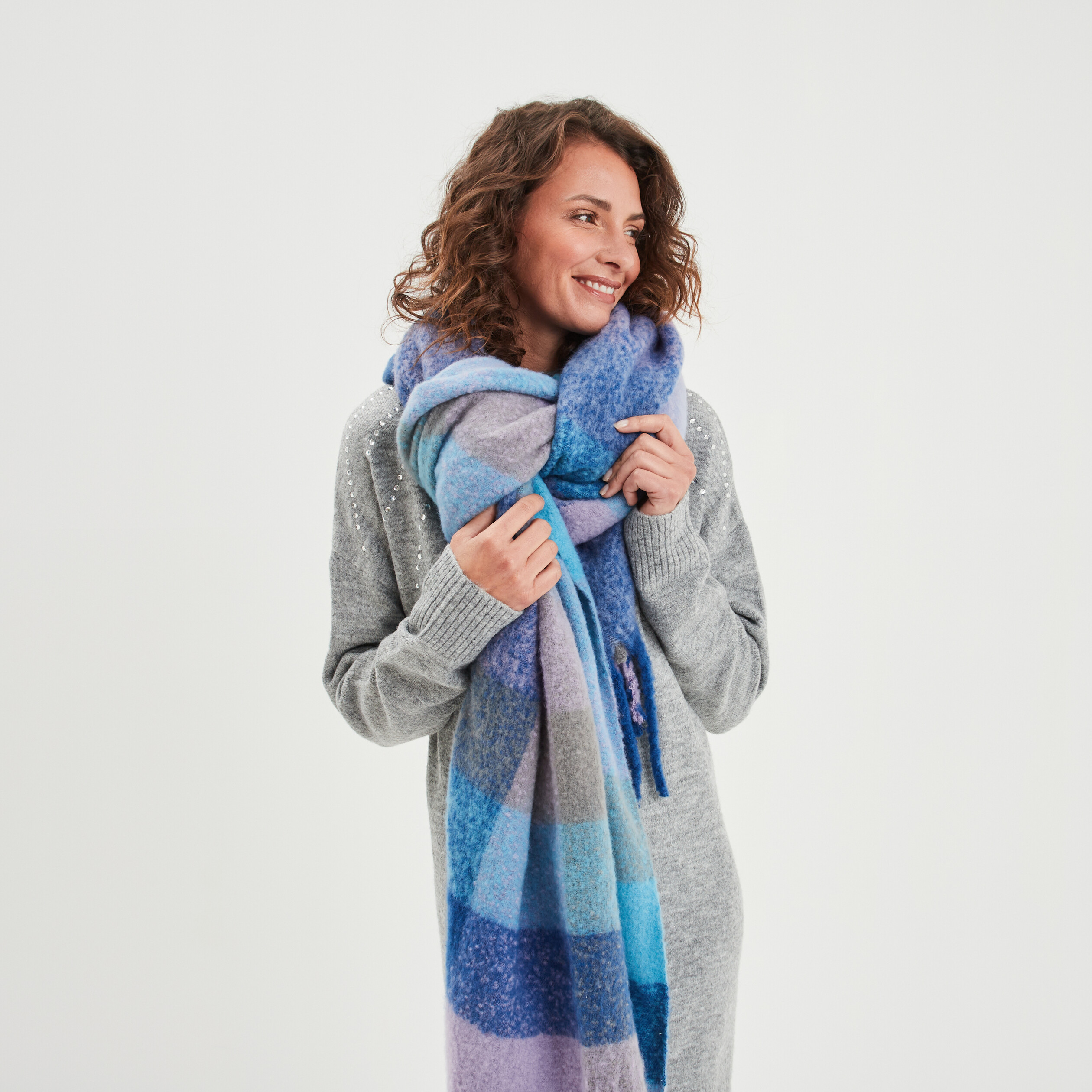 echarpe bleu femme Écharpe bleu femme
